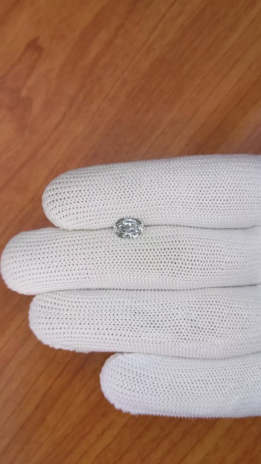 1.41 Ct. Bluish Grey Sapphire from Ceylon (Sri Lanka) Size Video