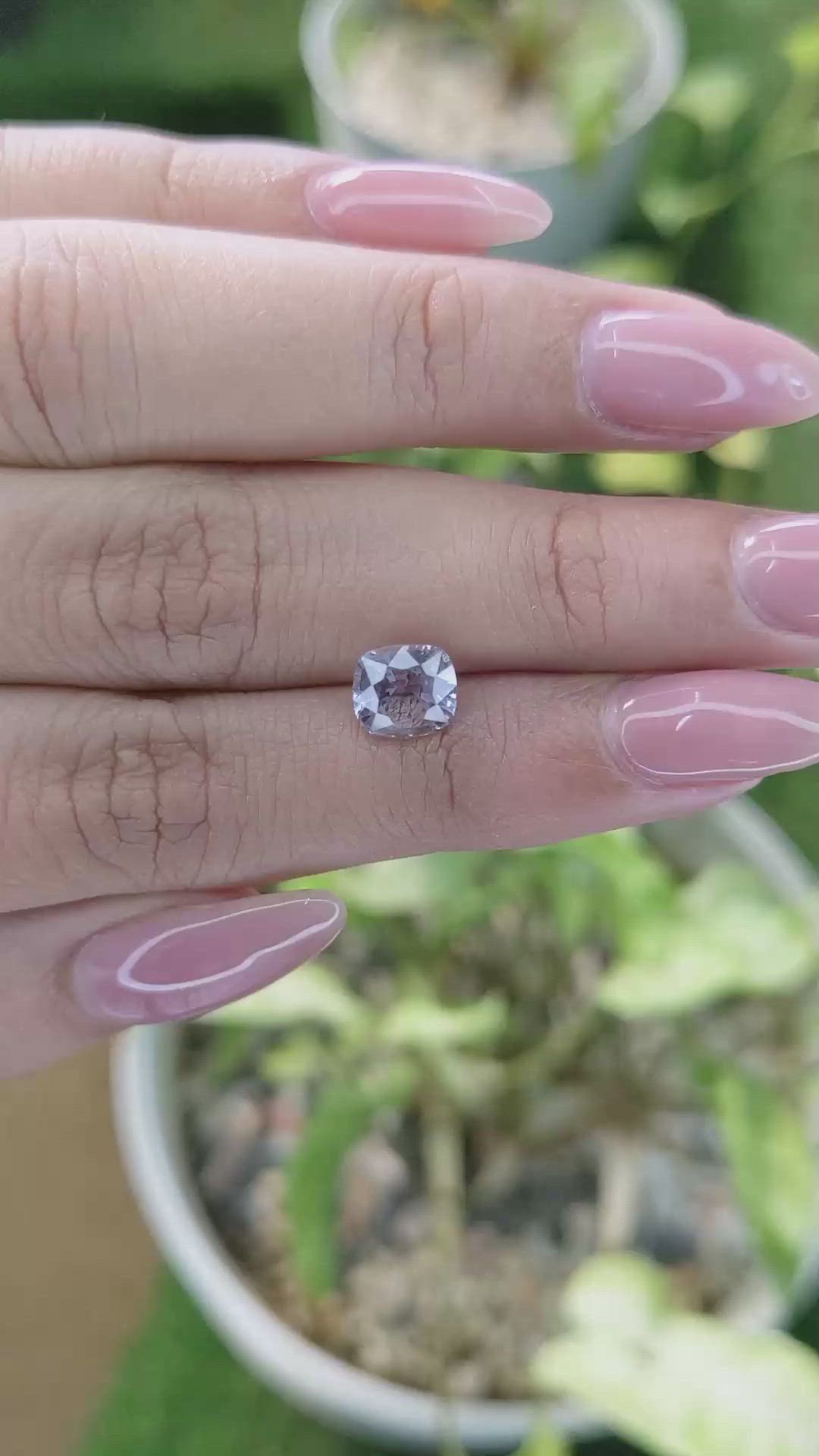 2.14 Ct. Bluish Grey Sapphire from Ceylon (Sri Lanka) Size Video