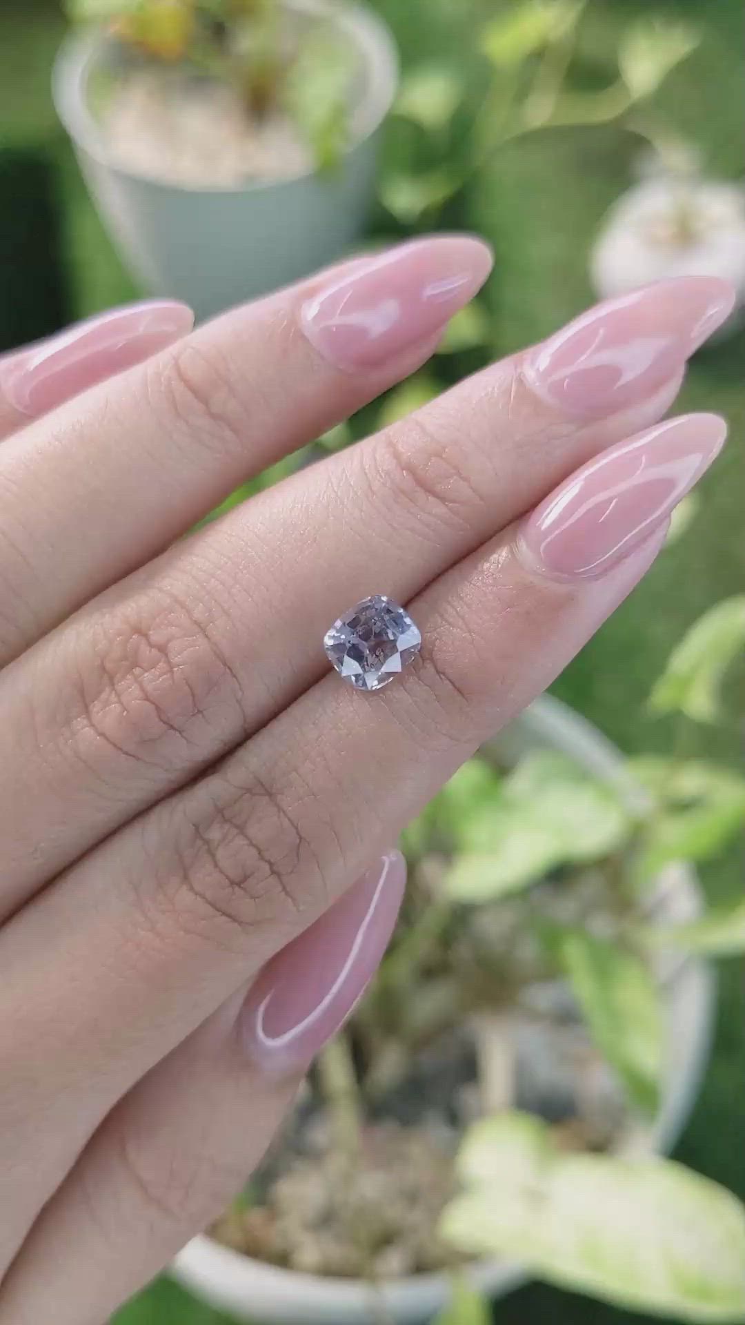 2.14 Ct. Bluish Grey Sapphire from Ceylon (Sri Lanka) Size Video