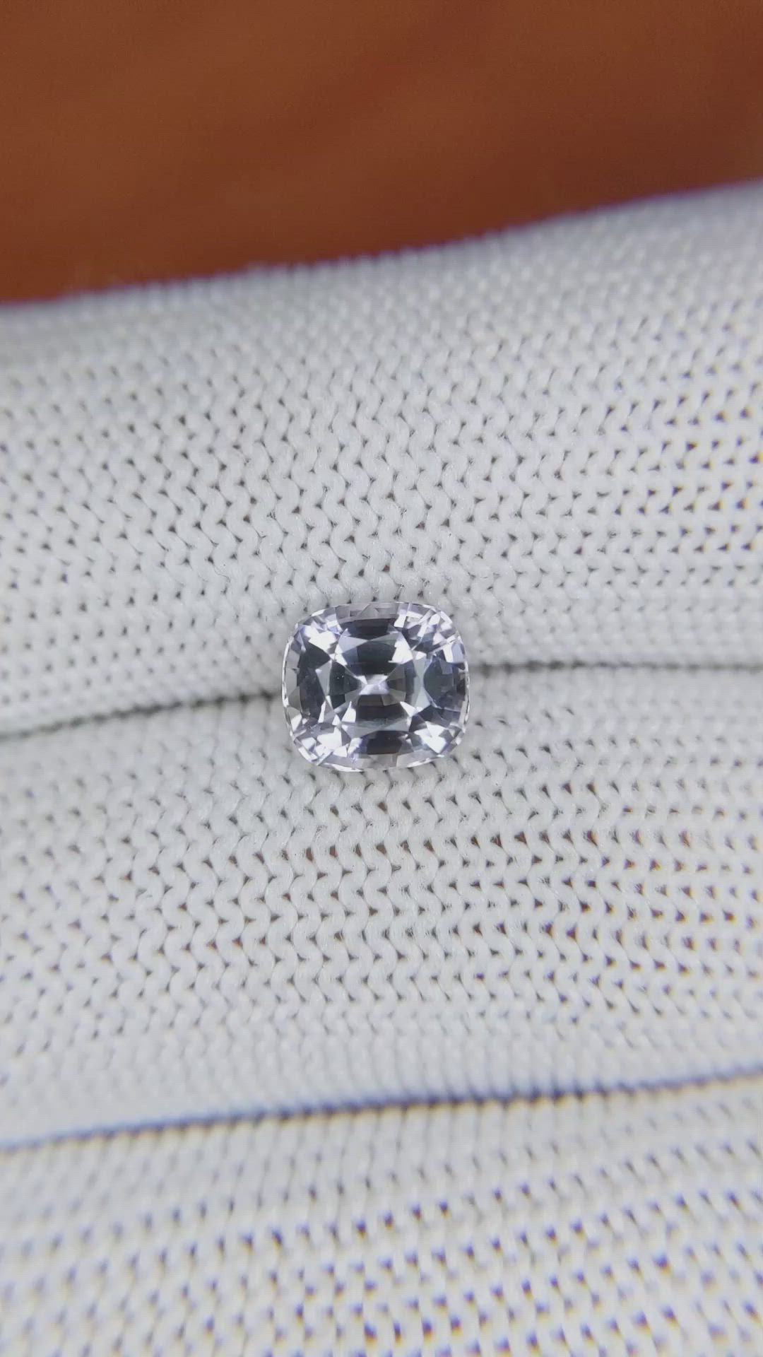2.14 Ct. Bluish Grey Sapphire from Ceylon (Sri Lanka) Size Video