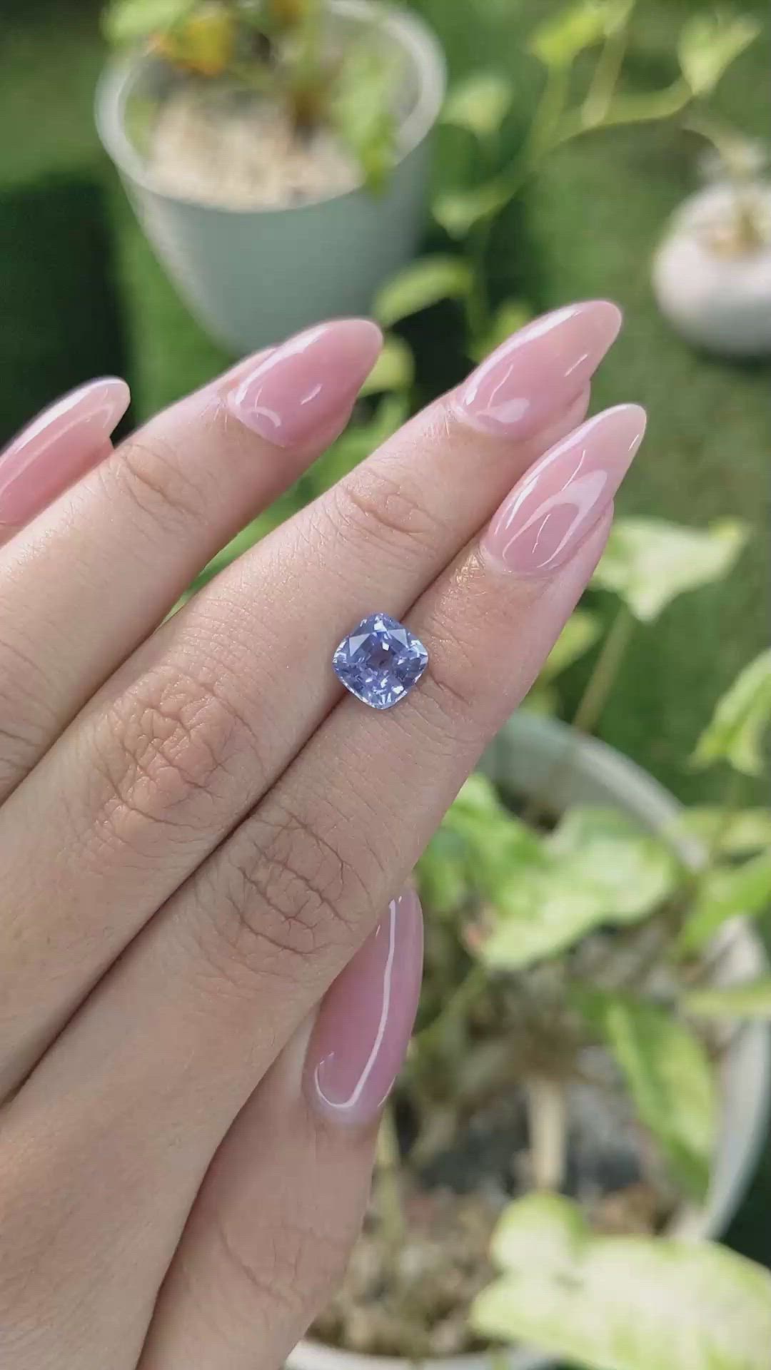 2.01 Ct. Blue Sapphire from Ceylon (Sri Lanka) Size Video