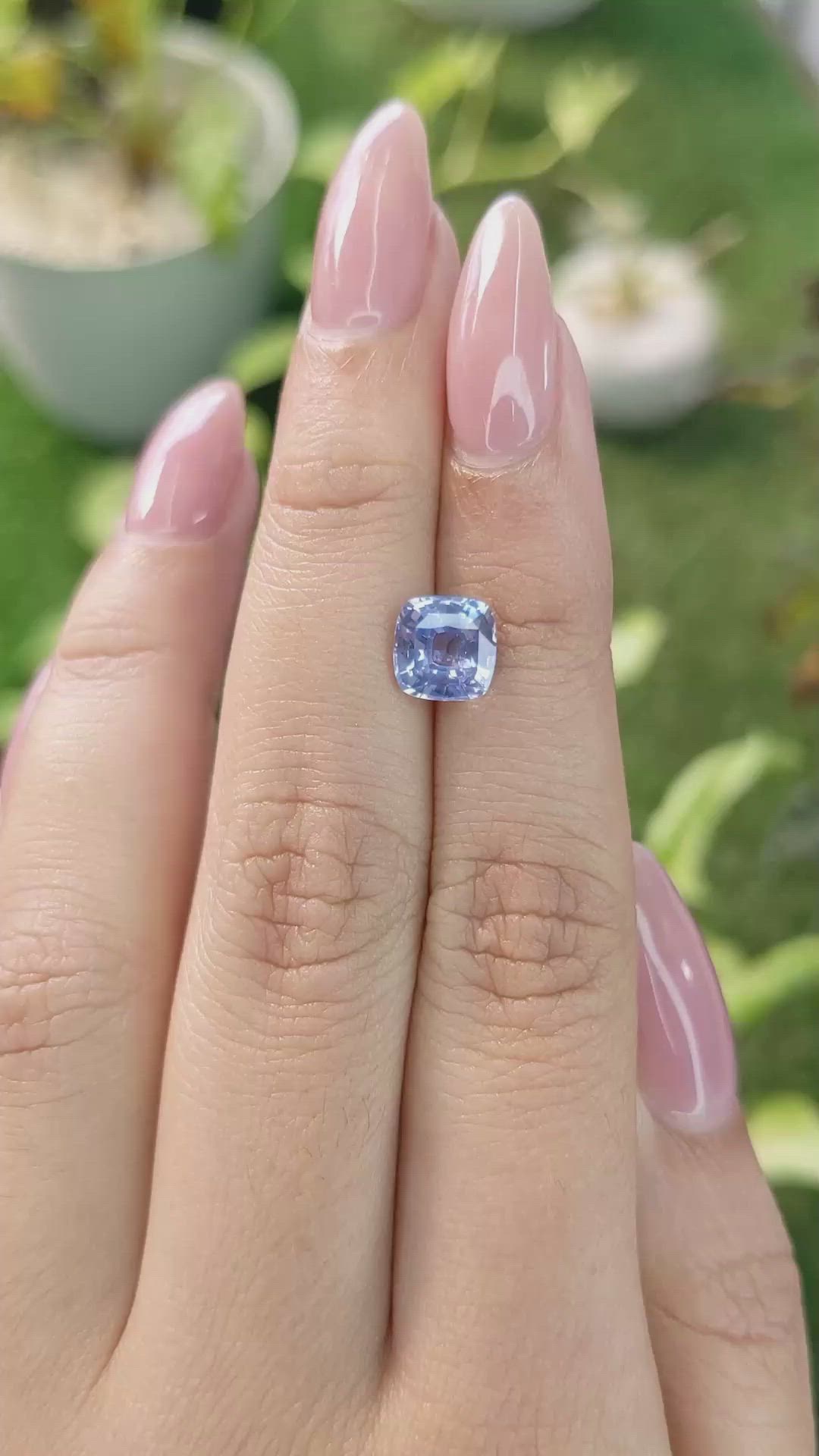 2.01 Ct. Blue Sapphire from Ceylon (Sri Lanka) Size Video
