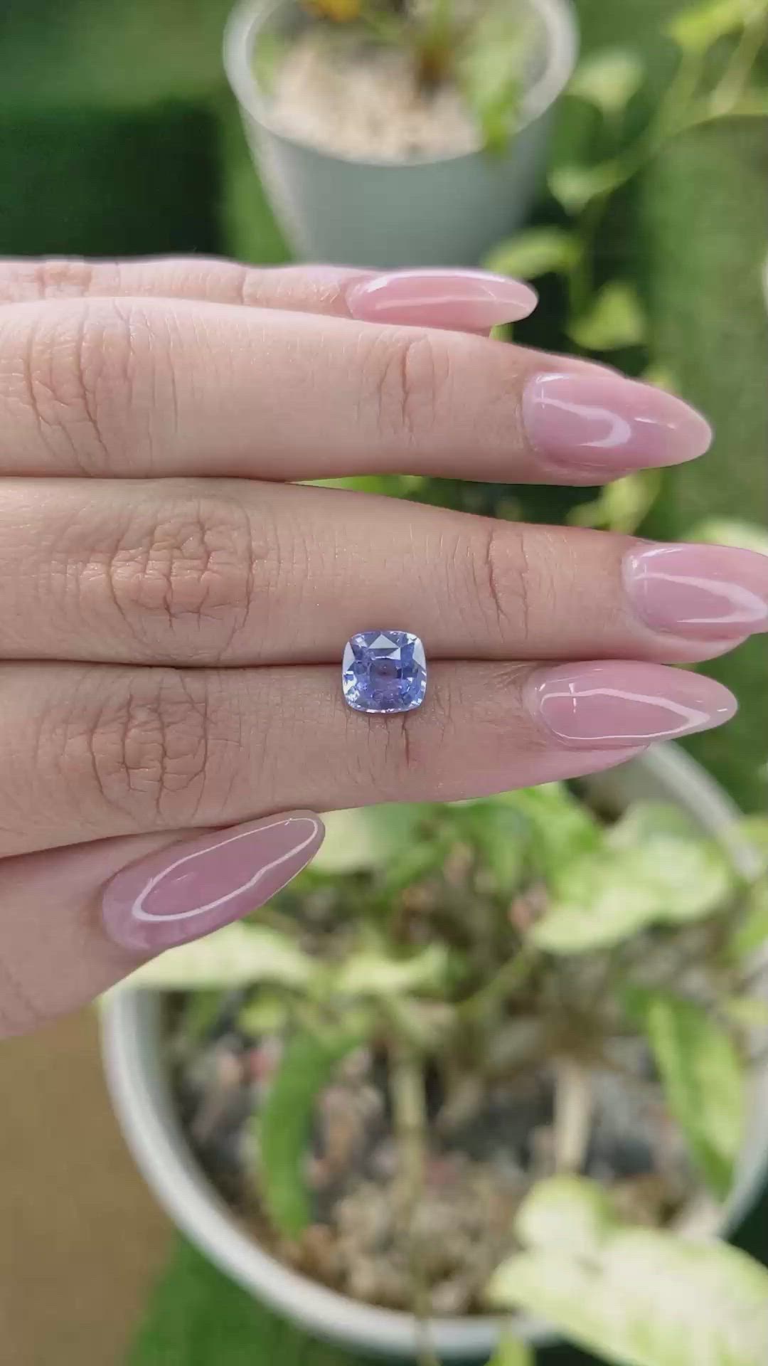 2.01 Ct. Blue Sapphire from Ceylon (Sri Lanka) Size Video