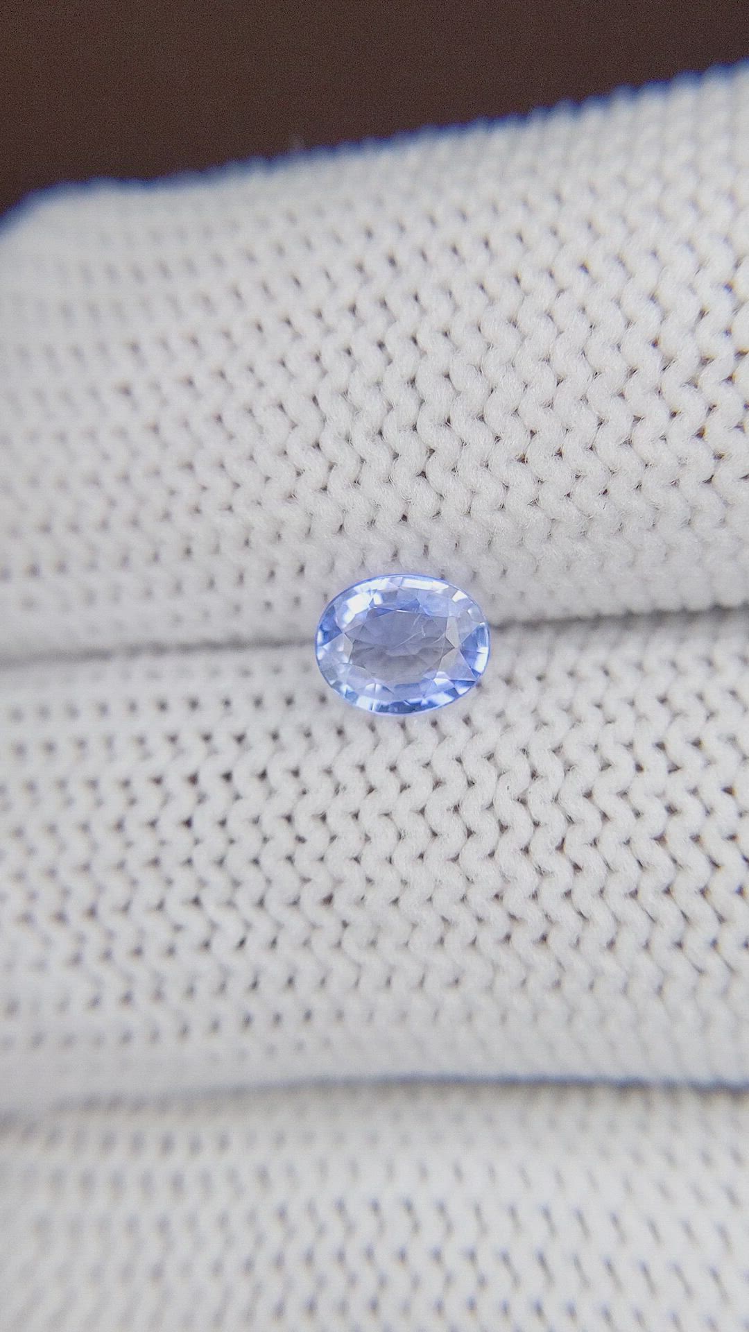 0.70 Ct. Blue Sapphire from Ceylon (Sri Lanka) Size Video