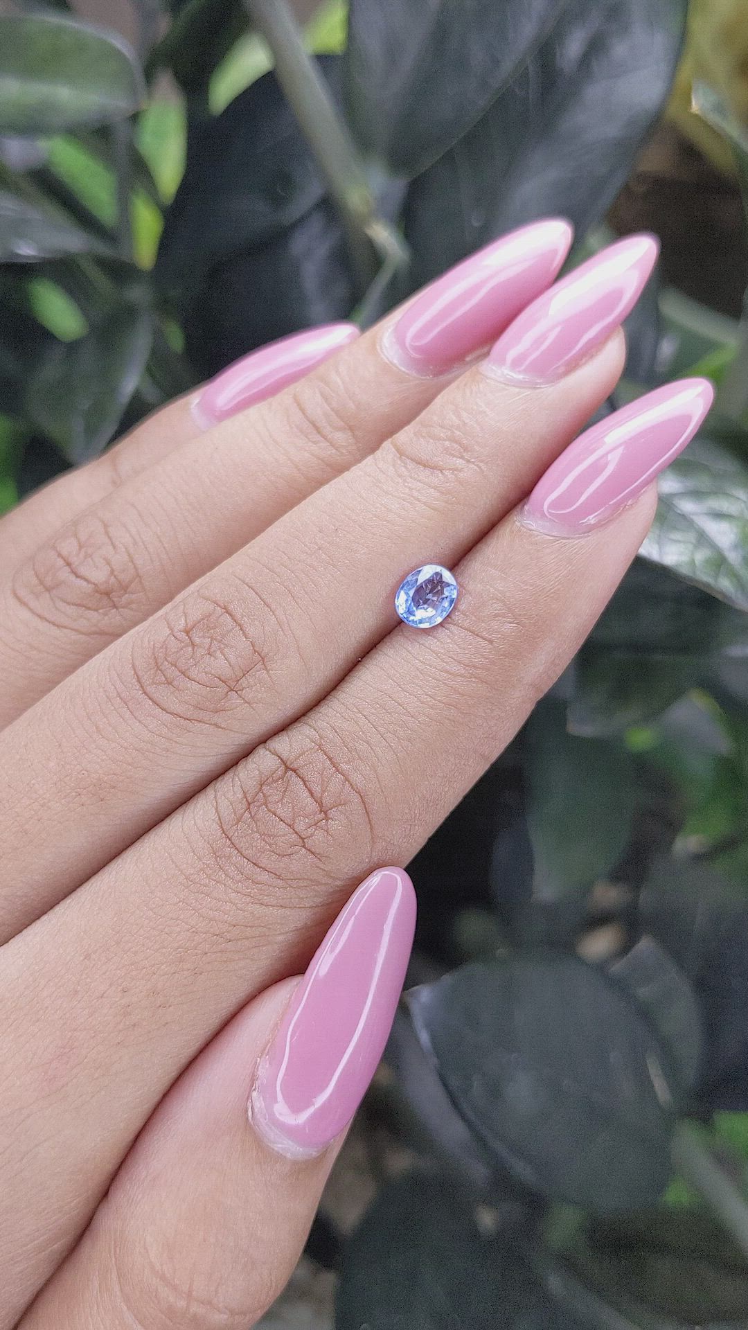 0.70 Ct. Blue Sapphire from Ceylon (Sri Lanka) Size Video