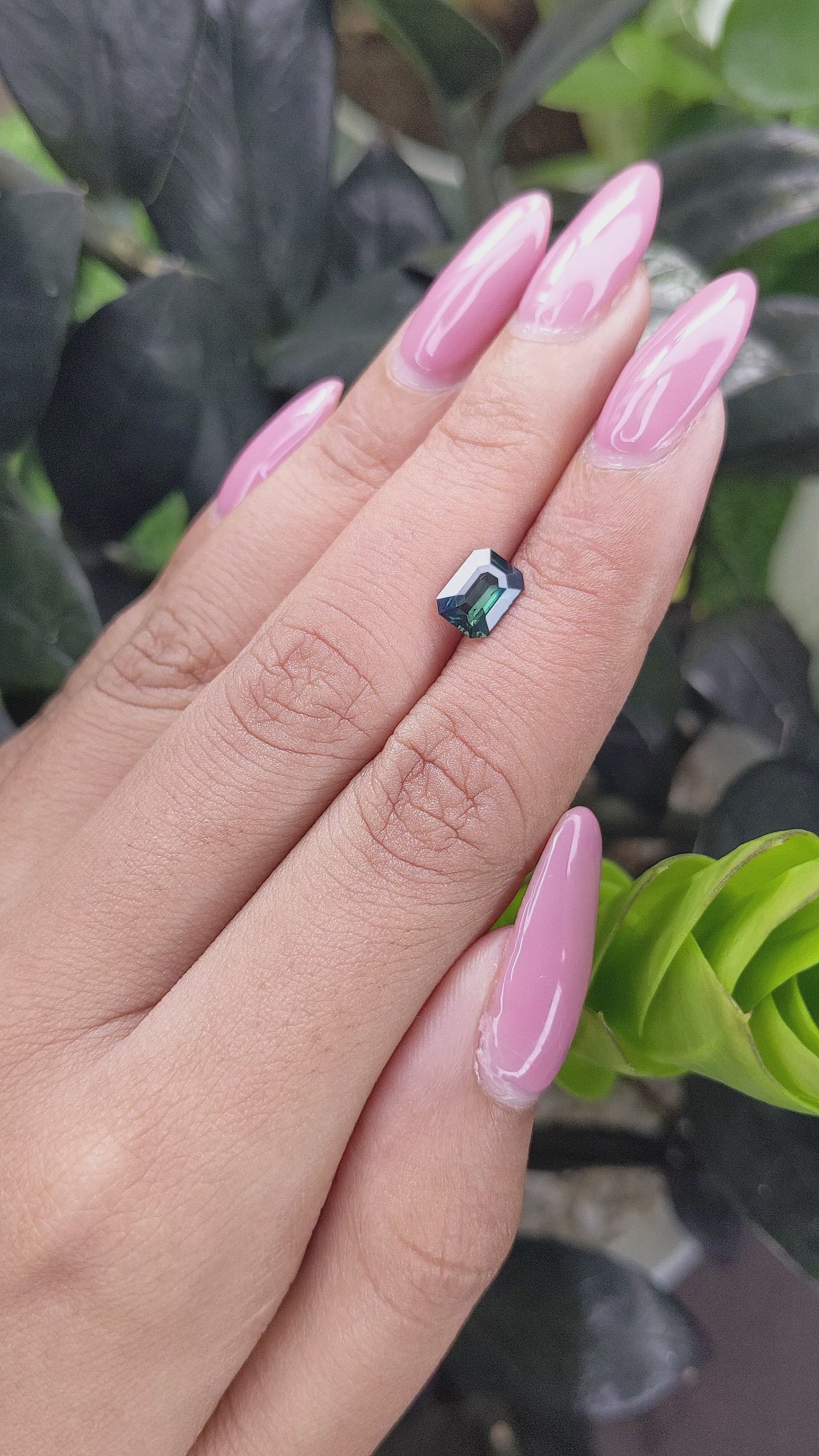 1.20 Ct. Bluish Green Sapphire from Ceylon (Sri Lanka) Size Video