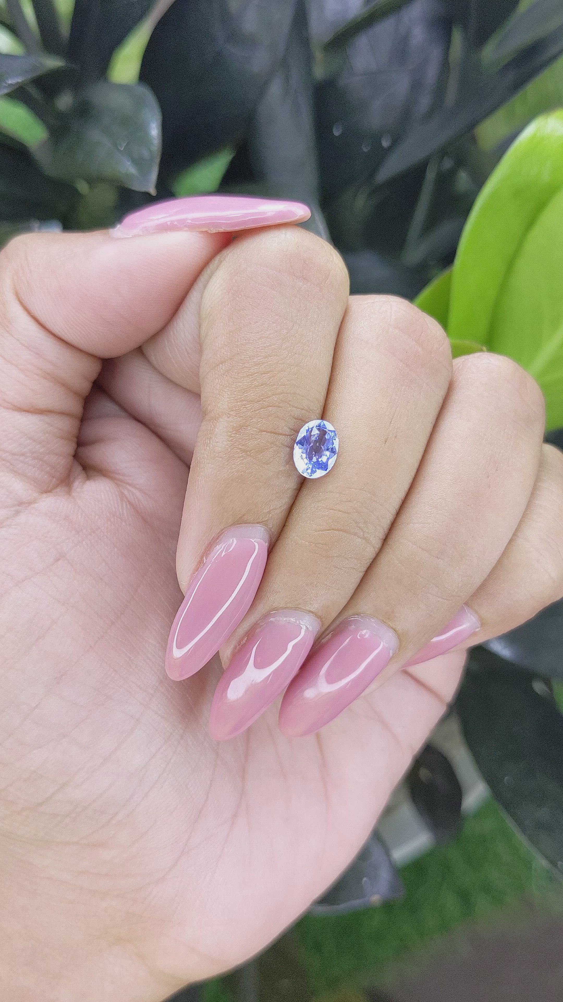 1.06 Ct. Blue Sapphire from Ceylon (Sri Lanka) Size Video