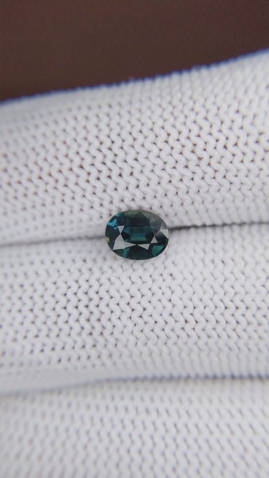 1.32 Ct. Greenish Blue Sapphire from Ceylon (Sri Lanka) Size Video