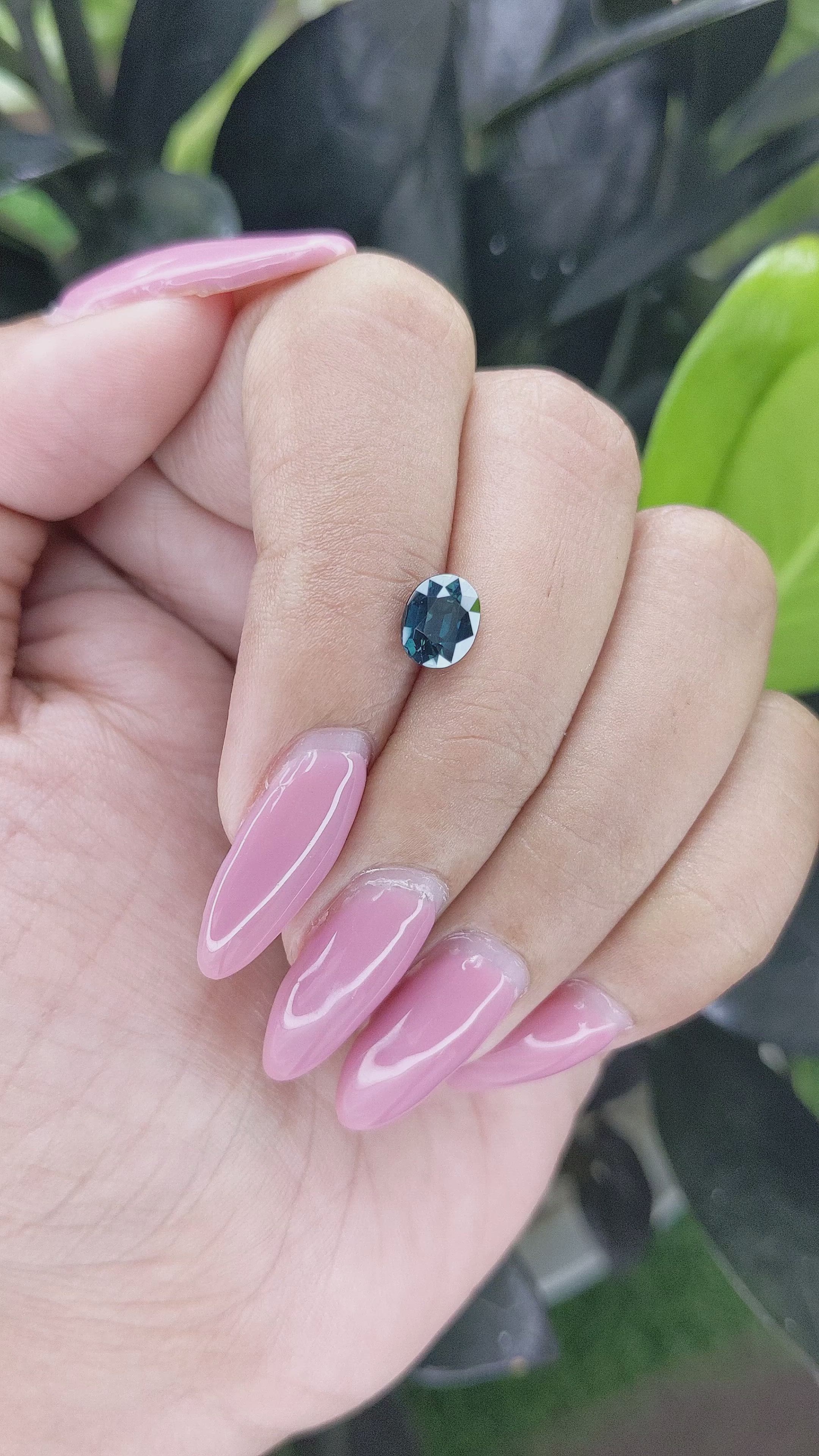 1.32 Ct. Greenish Blue Sapphire from Ceylon (Sri Lanka) Size Video