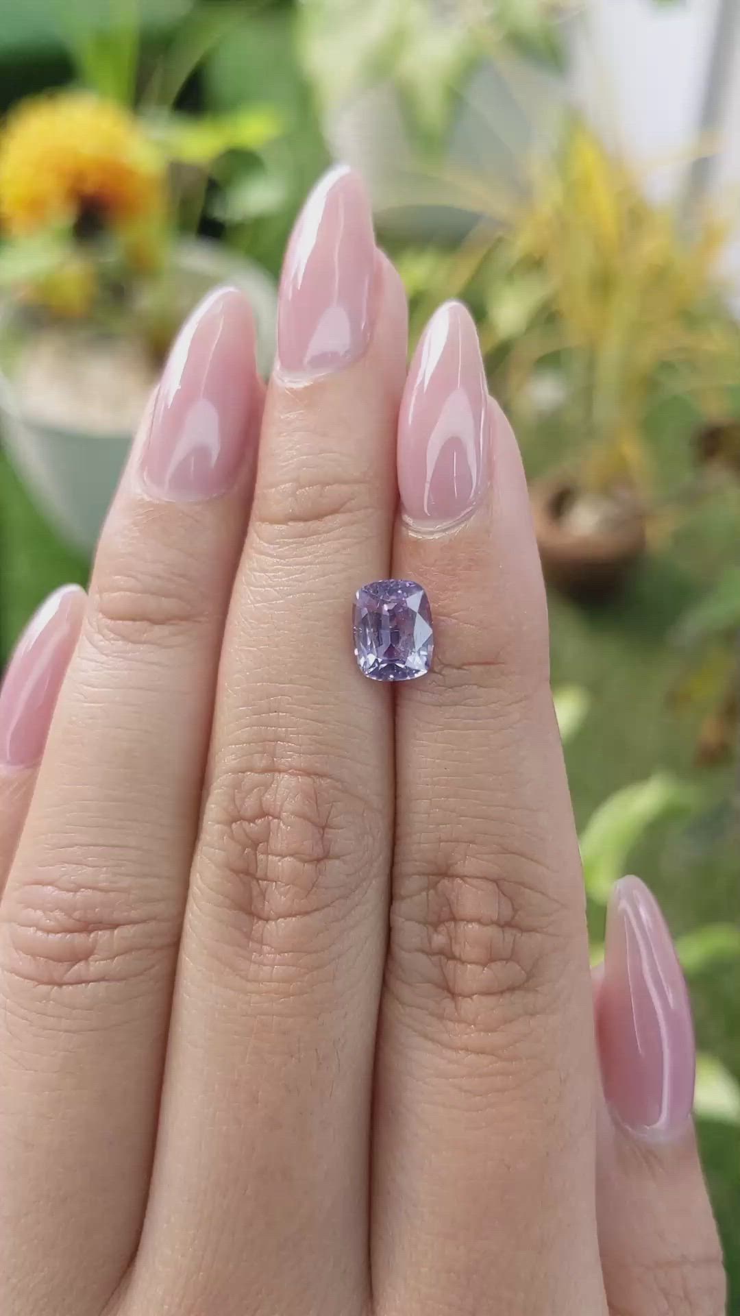 2.24 Ct. Purple Sapphire from Ceylon (Sri Lanka) Size Video