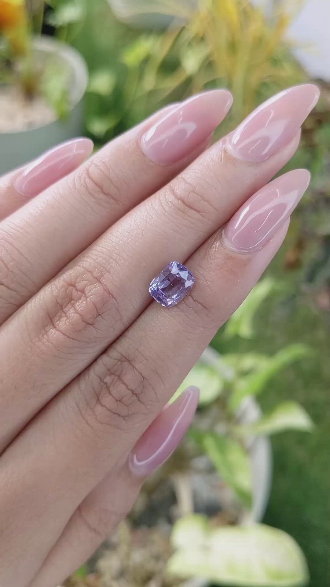 2.24 Ct. Purple Sapphire from Ceylon (Sri Lanka) Size Video