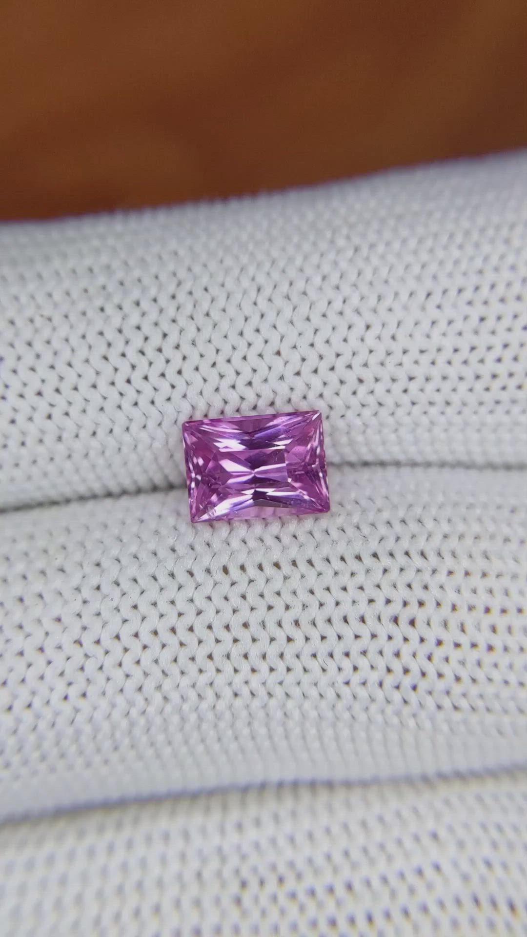 2.03 Ct. Purplish Pink Sapphire from Ceylon (Sri Lanka) Size Video
