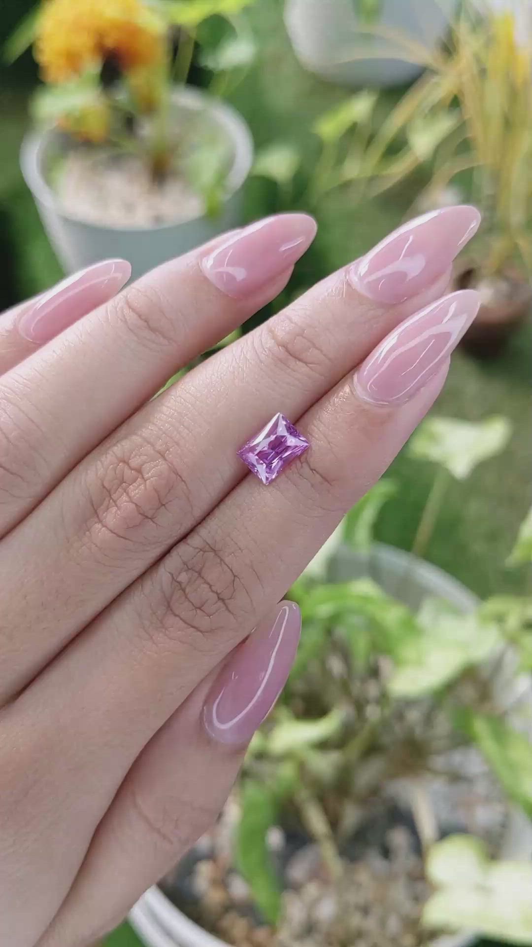 2.03 Ct. Purplish Pink Sapphire from Ceylon (Sri Lanka) Size Video