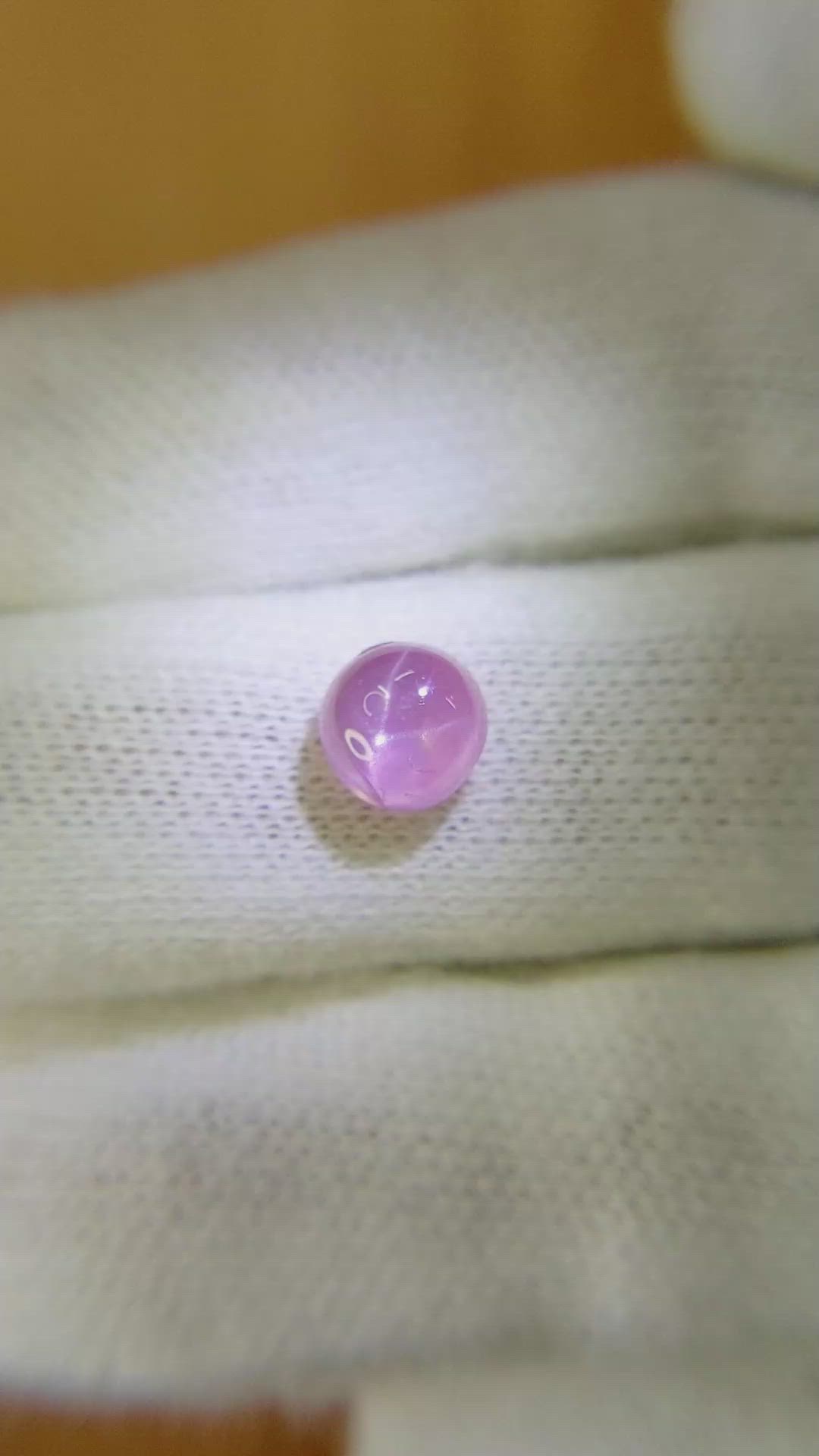 2.37 Ct. Pink Star Sapphire from Burma (Myanmar) Size Video