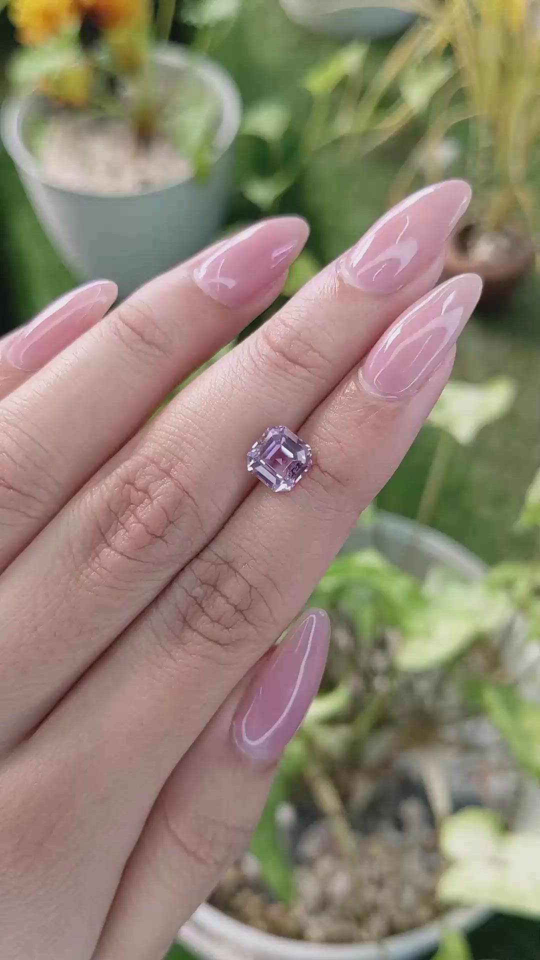 2.26 Ct. Purplish Pink Sapphire from Ceylon (Sri Lanka) Size Video