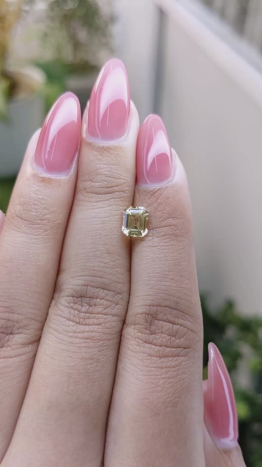 1.15 Ct. Yellow Sapphire from Ceylon (Sri Lanka) Size Video