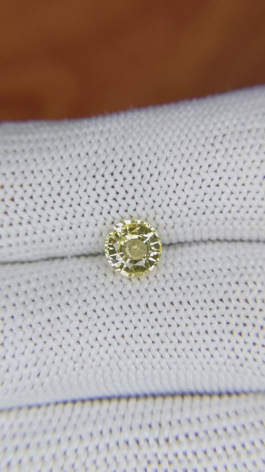 1.17 Ct. Yellow Sapphire from Ceylon (Sri Lanka) Size Video