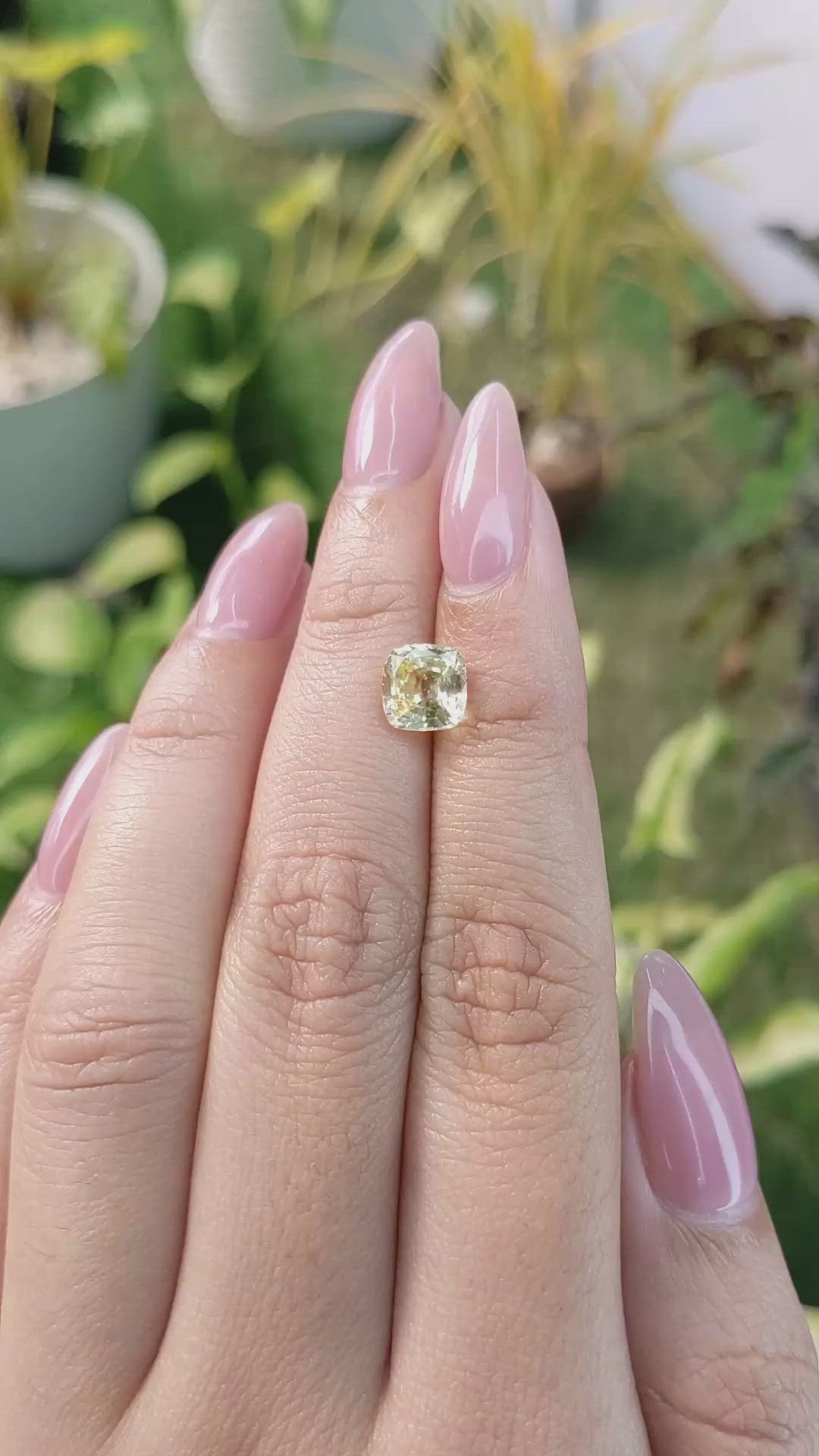 2.02 Ct. Yellow Sapphire from Ceylon (Sri Lanka) Size Video