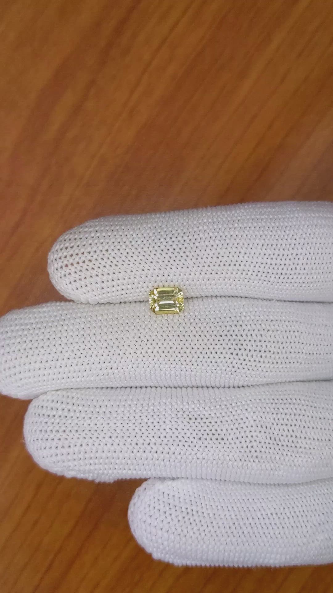 1.14 Ct. Yellow Sapphire from Ceylon (Sri Lanka) Size Video