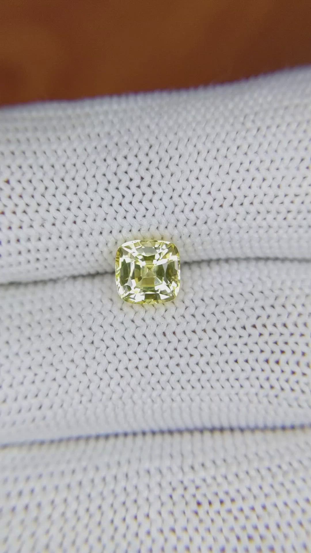1.50 Ct. Yellow Sapphire from Ceylon (Sri Lanka) Size Video