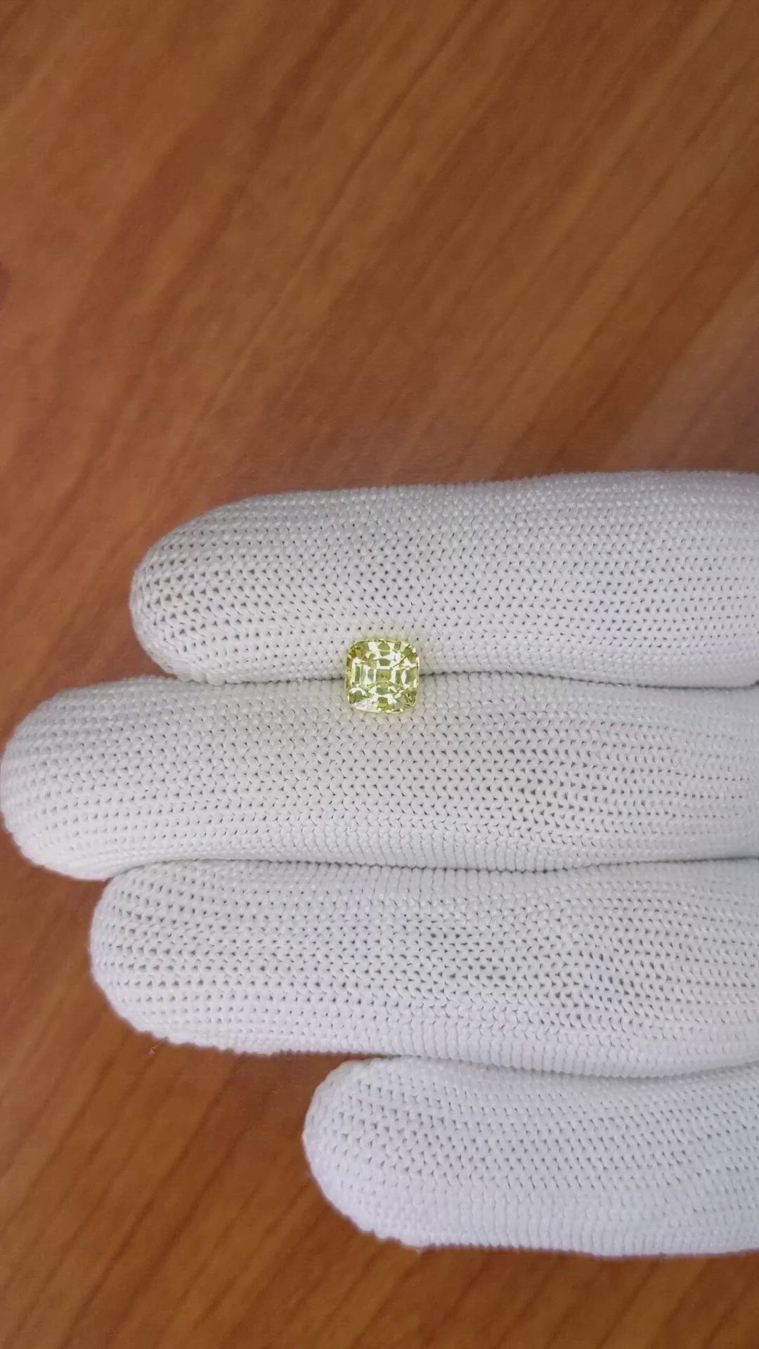 1.50 Ct. Yellow Sapphire from Ceylon (Sri Lanka) Size Video