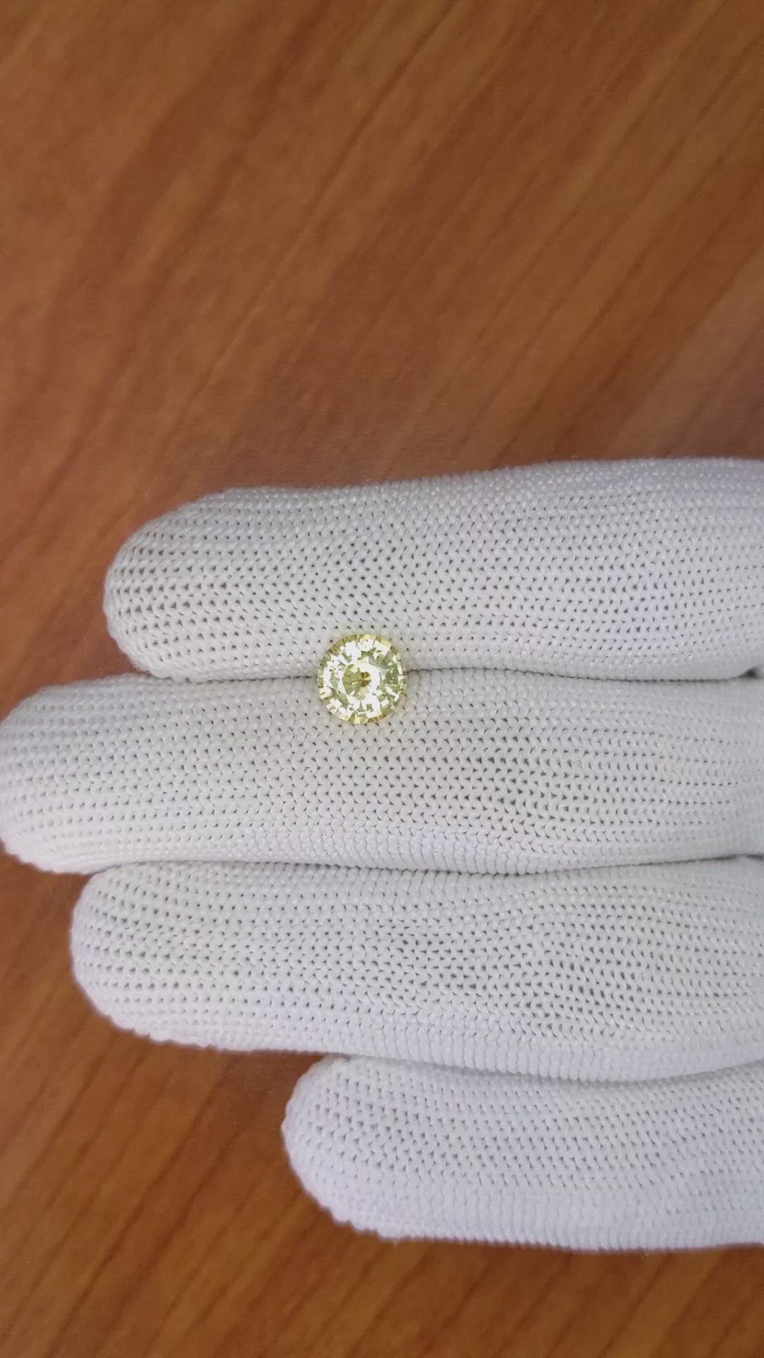 1.72 Ct. Yellow Sapphire from Ceylon (Sri Lanka) Size Video