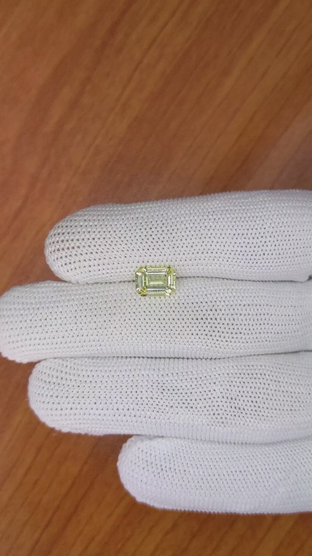 1.82 Ct. Yellow Sapphire from Ceylon (Sri Lanka) Size Video