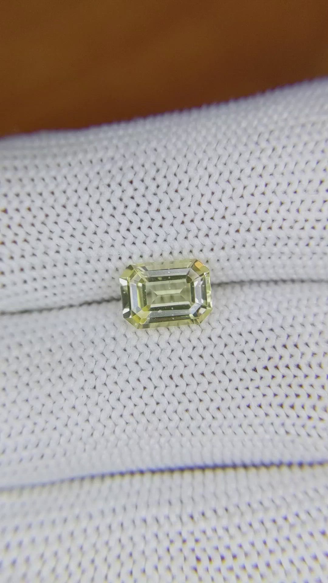 1.82 Ct. Yellow Sapphire from Ceylon (Sri Lanka) Size Video