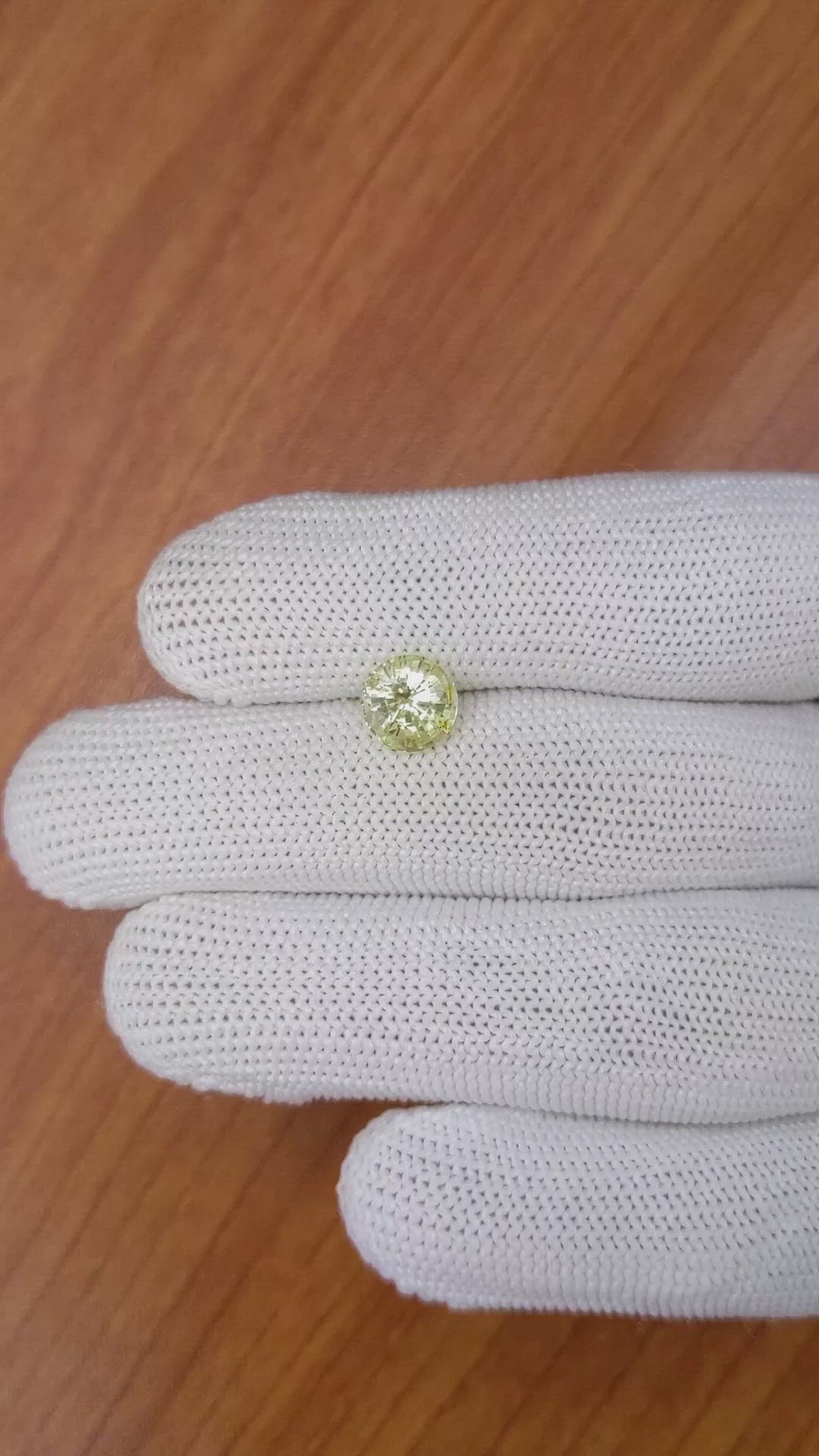 2.01 Ct. Yellow Sapphire from Ceylon (Sri Lanka) Size Video