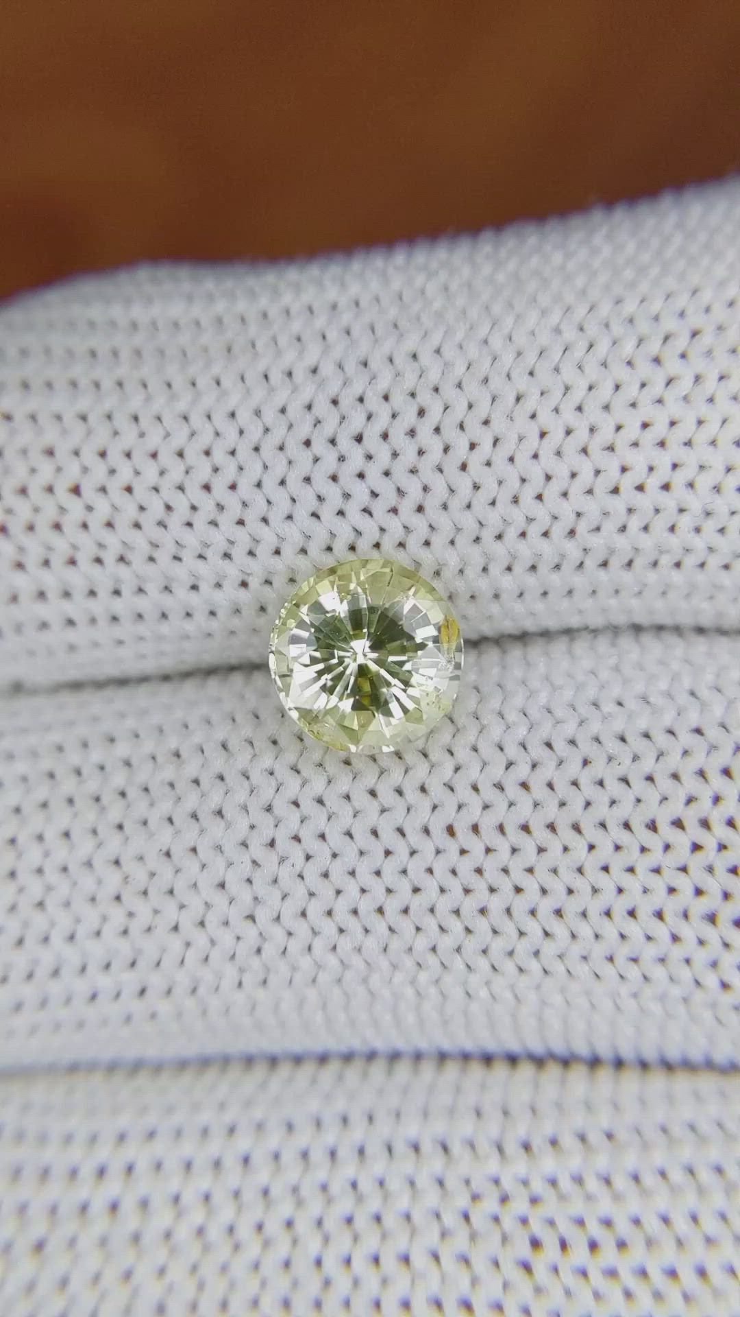 2.01 Ct. Yellow Sapphire from Ceylon (Sri Lanka) Size Video