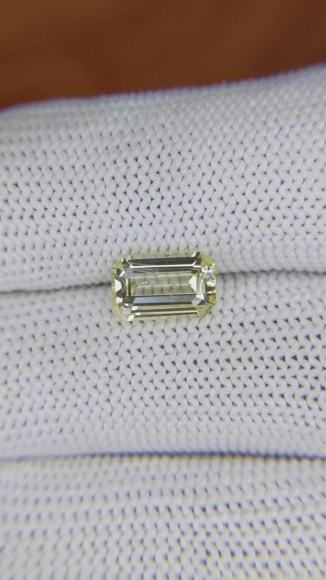 2.17 Ct. Yellow Sapphire from Ceylon (Sri Lanka) Size Video