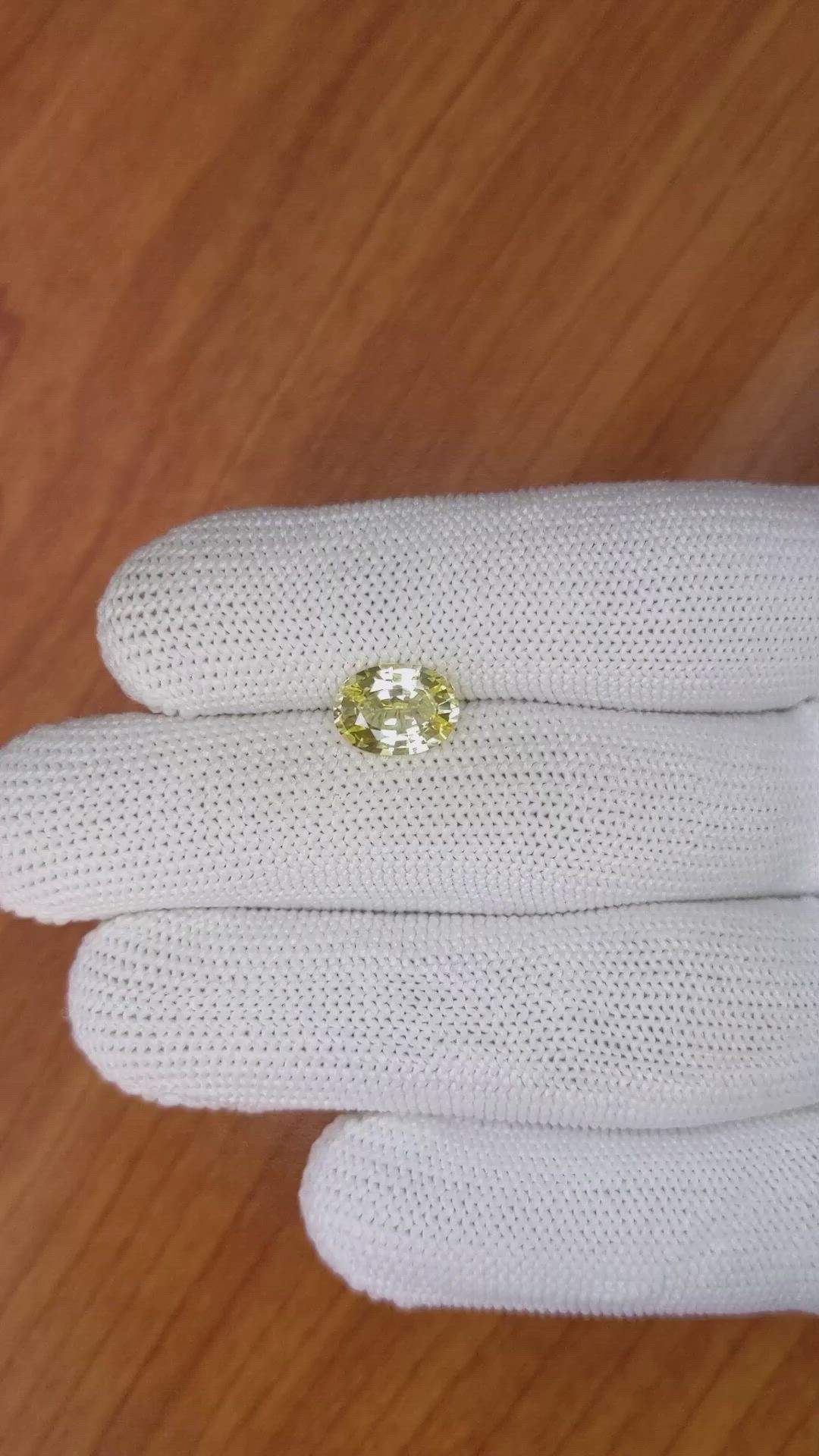 2.46 Ct. Yellow Sapphire from Ceylon (Sri Lanka) Size Video