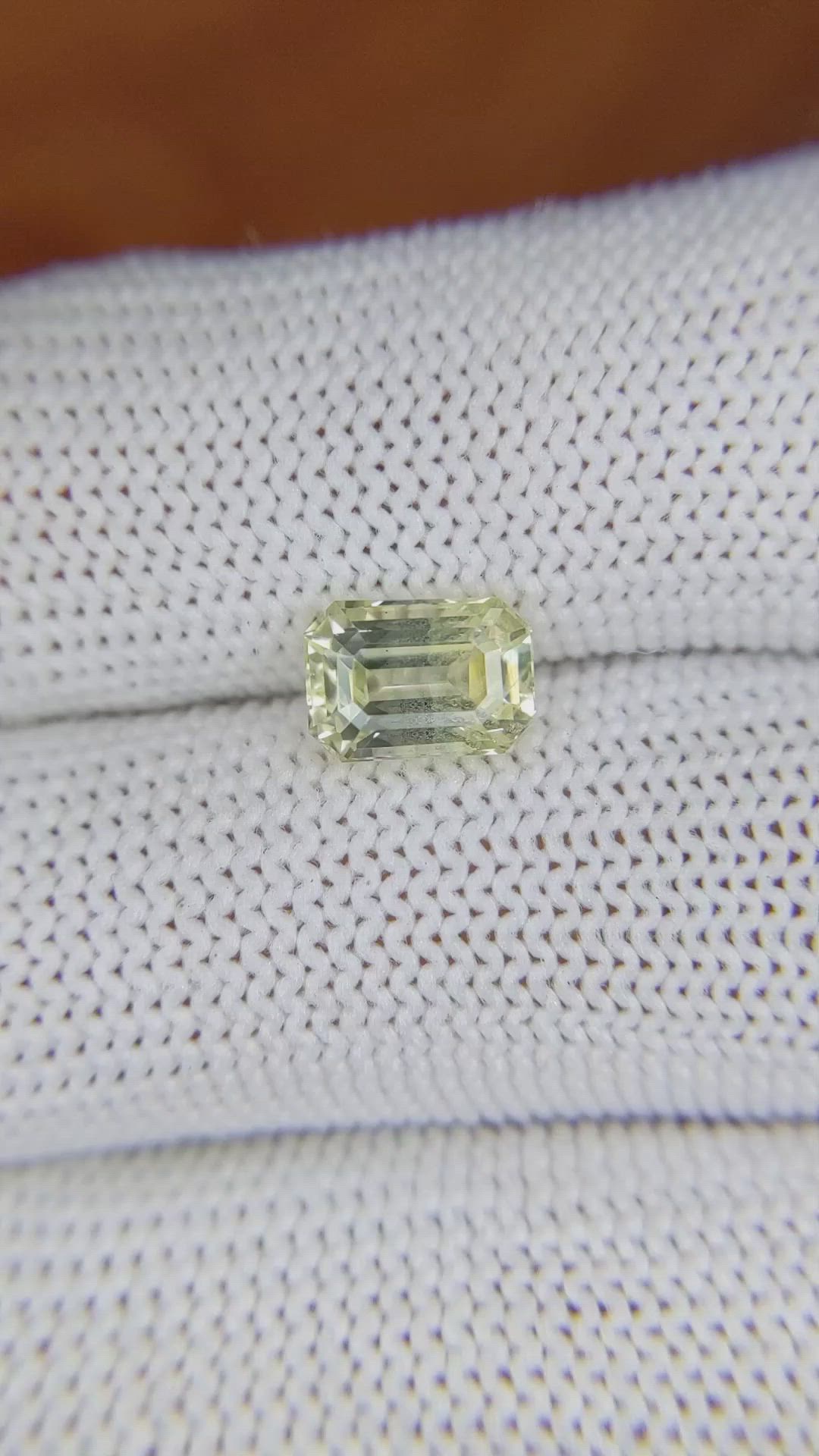 2.08 Ct. Yellow Sapphire from Ceylon (Sri Lanka) Size Video