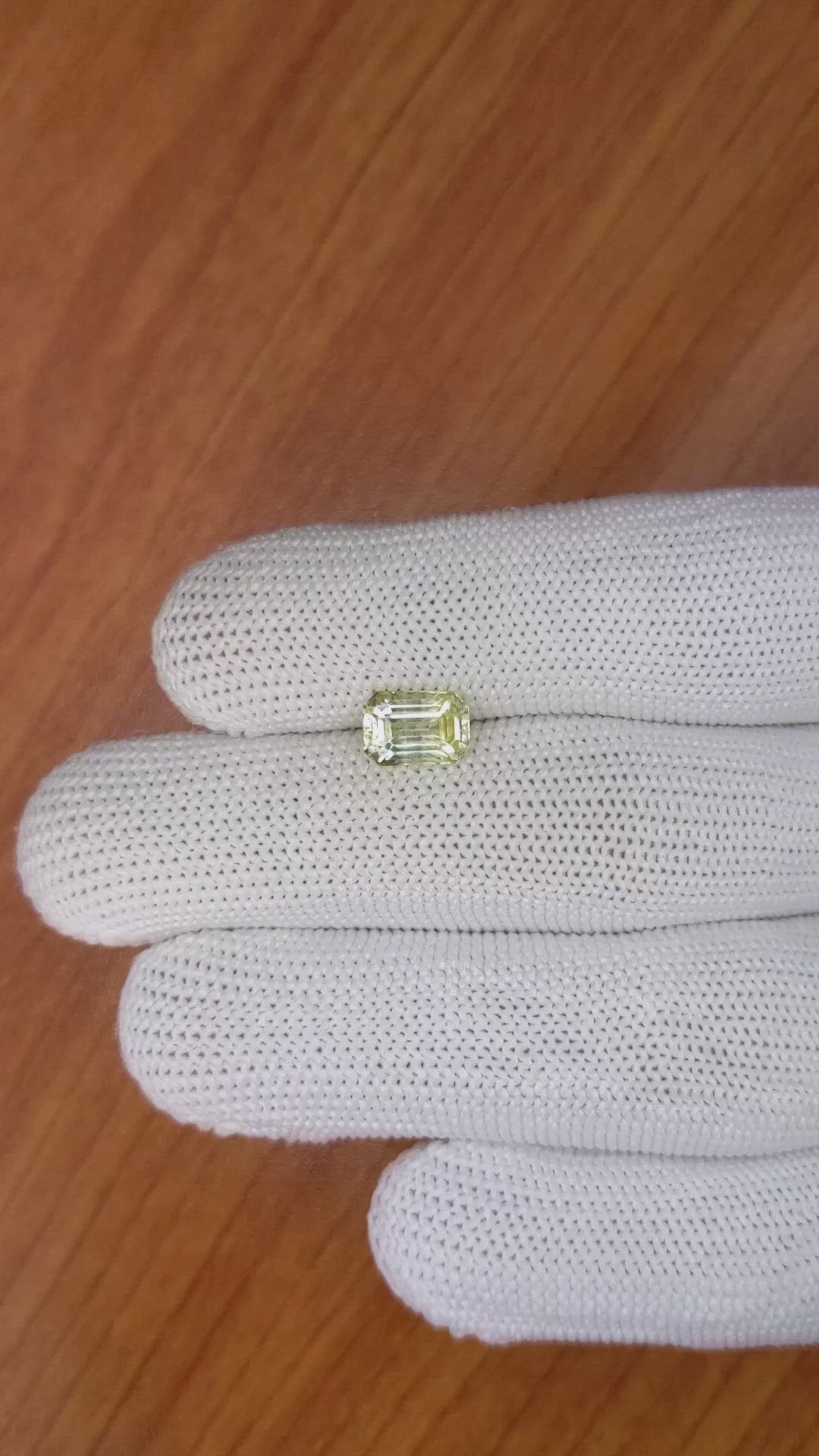 2.08 Ct. Yellow Sapphire from Ceylon (Sri Lanka) Size Video