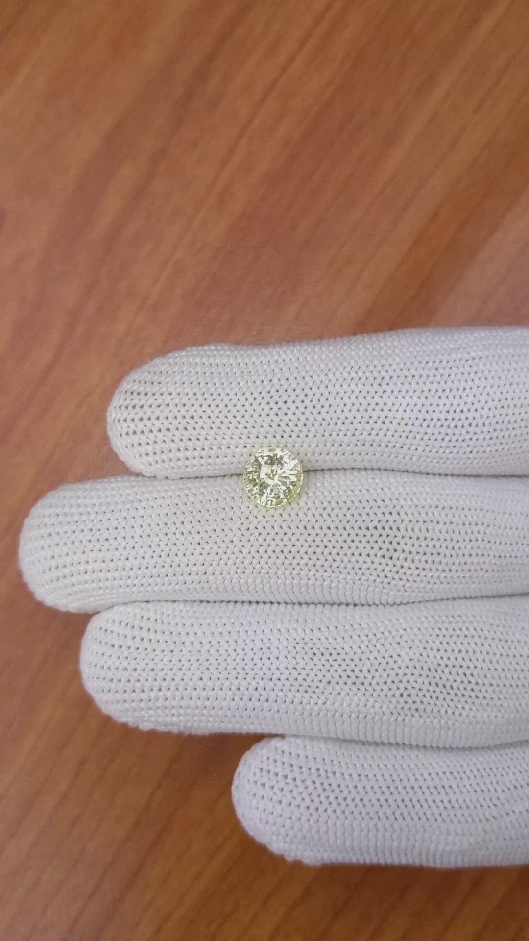 2.08 Ct. Yellow Sapphire from Ceylon (Sri Lanka) Size Video