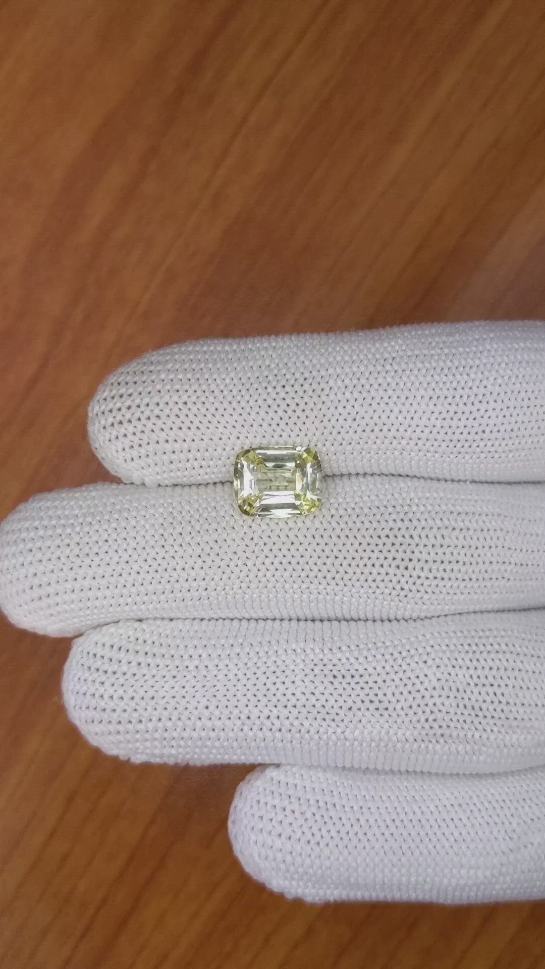 3.65 Ct. Yellow Sapphire from Ceylon (Sri Lanka) Size Video
