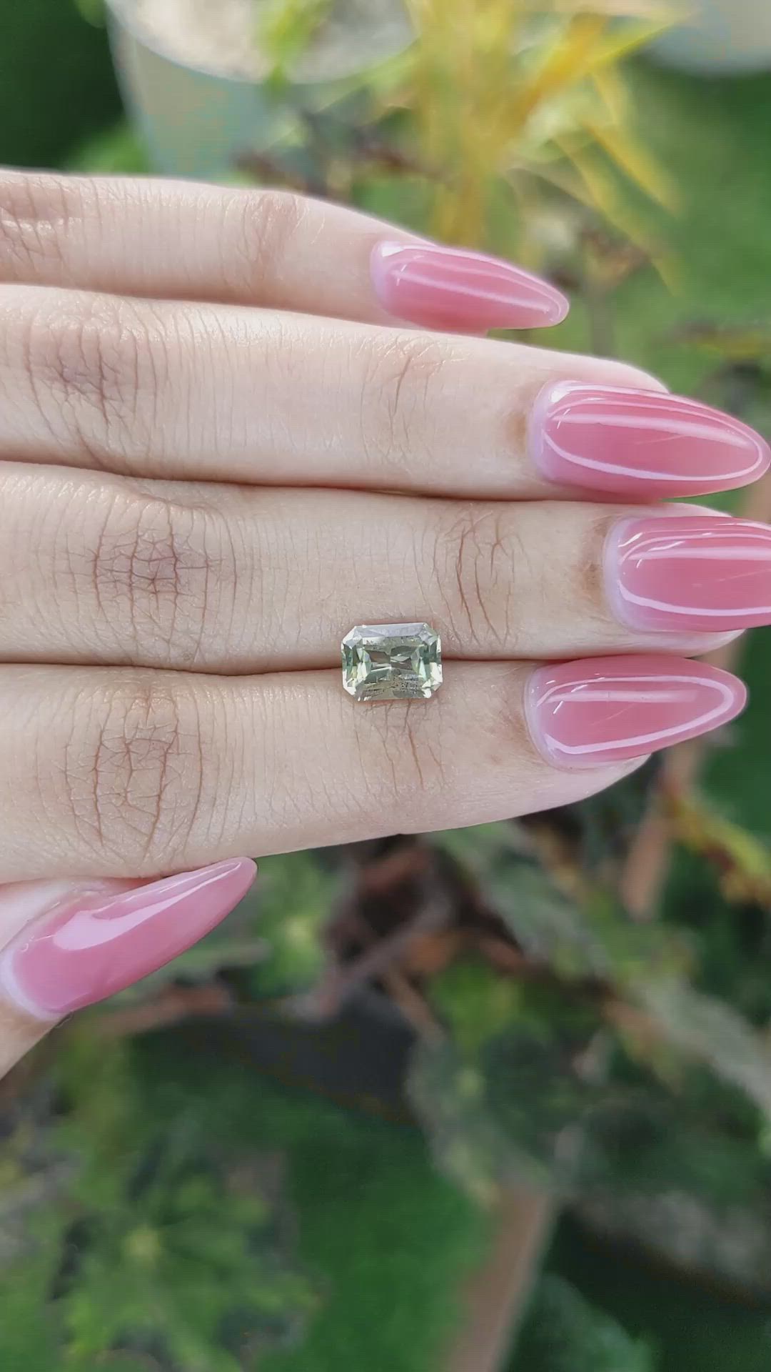 1.76 Ct. Green Sapphire from Ceylon (Sri Lanka) Size Video
