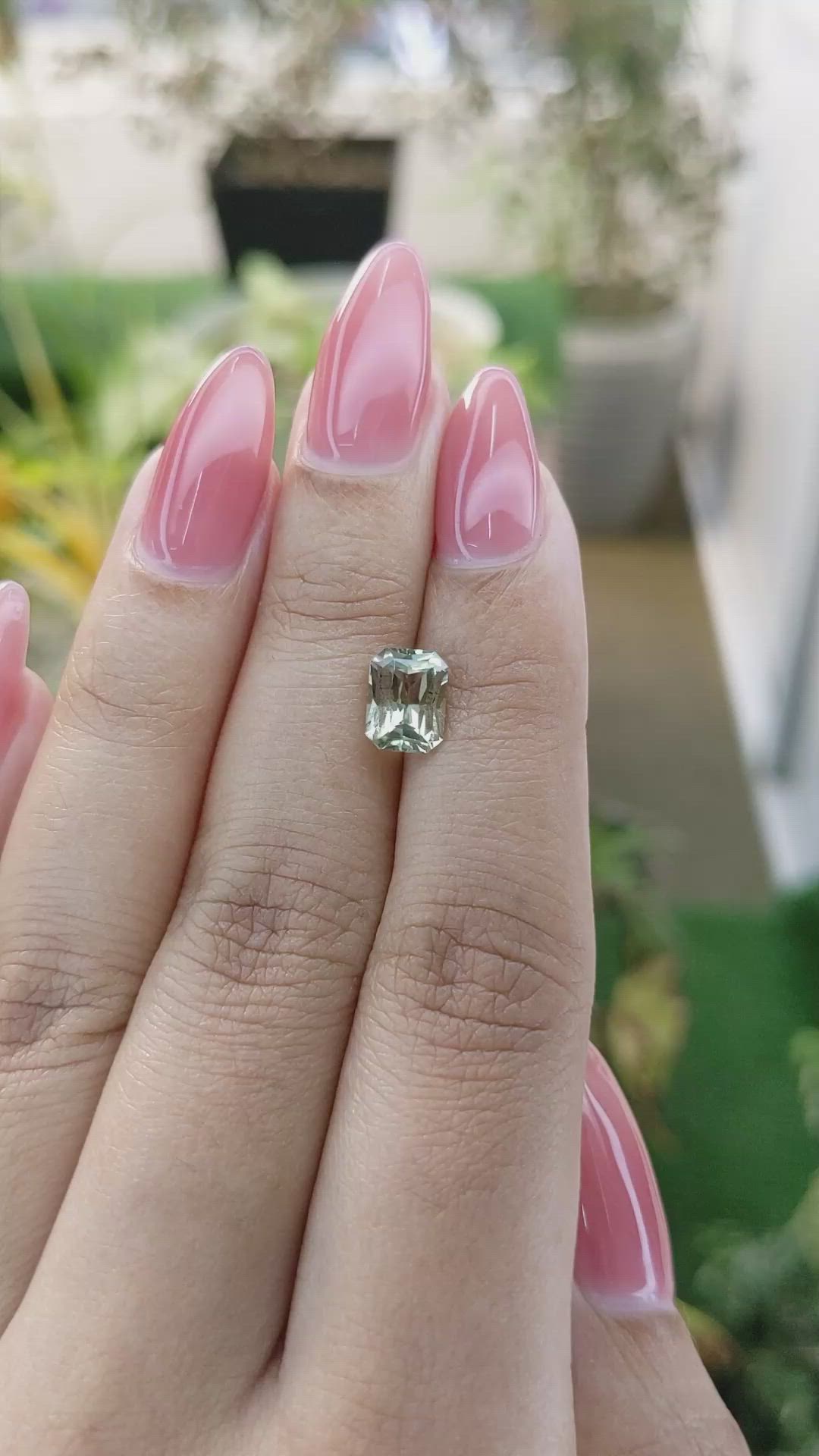 1.76 Ct. Green Sapphire from Ceylon (Sri Lanka) Size Video