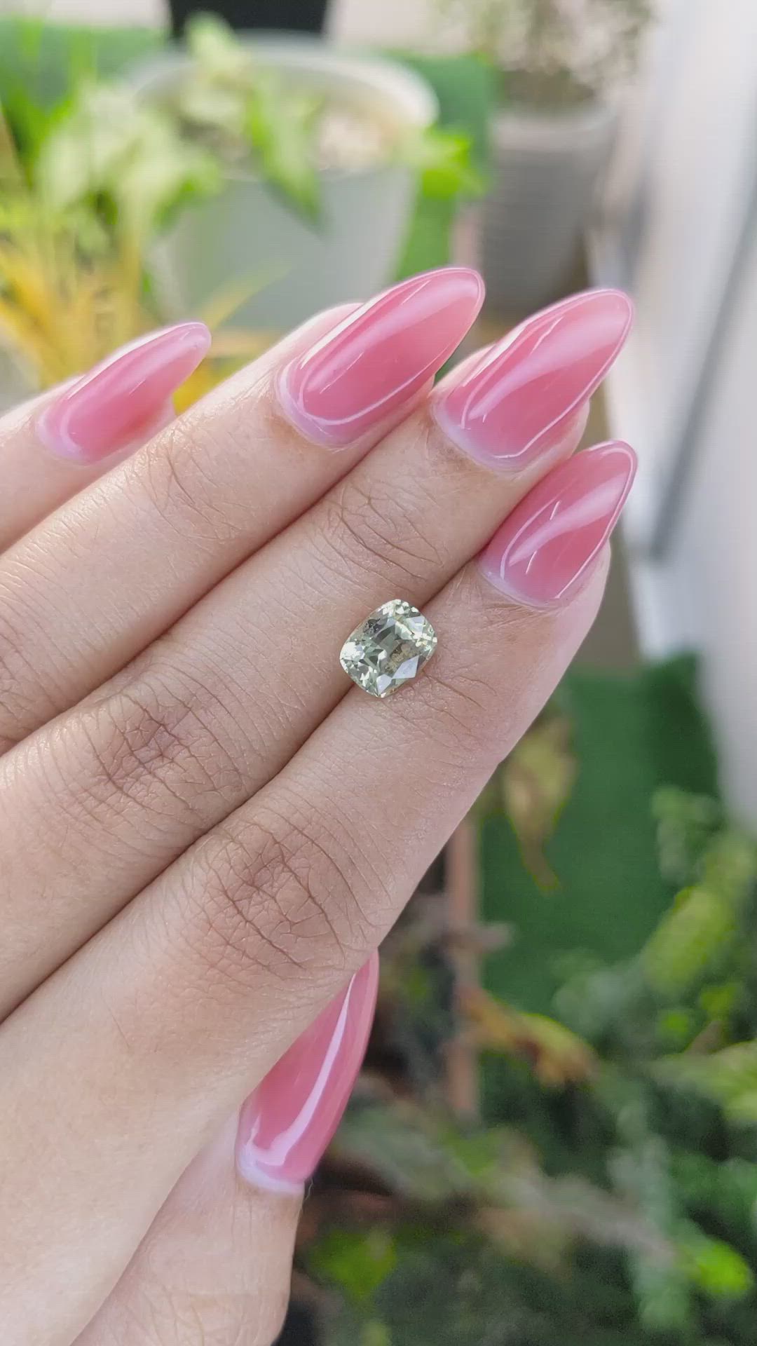 1.90 Ct. Yellowish Green Sapphire from Ceylon (Sri Lanka) Size Video