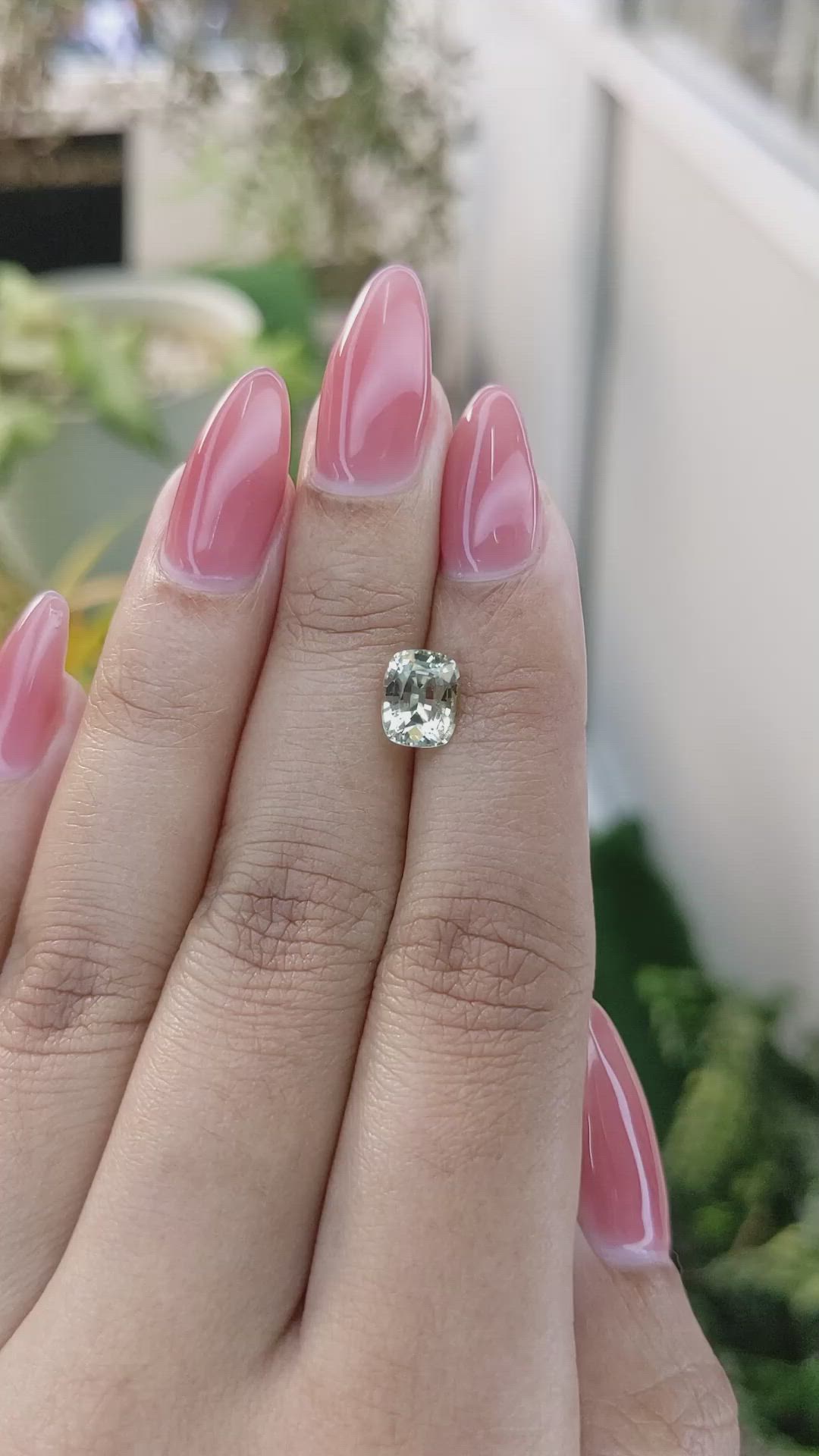 1.90 Ct. Yellowish Green Sapphire from Ceylon (Sri Lanka) Size Video