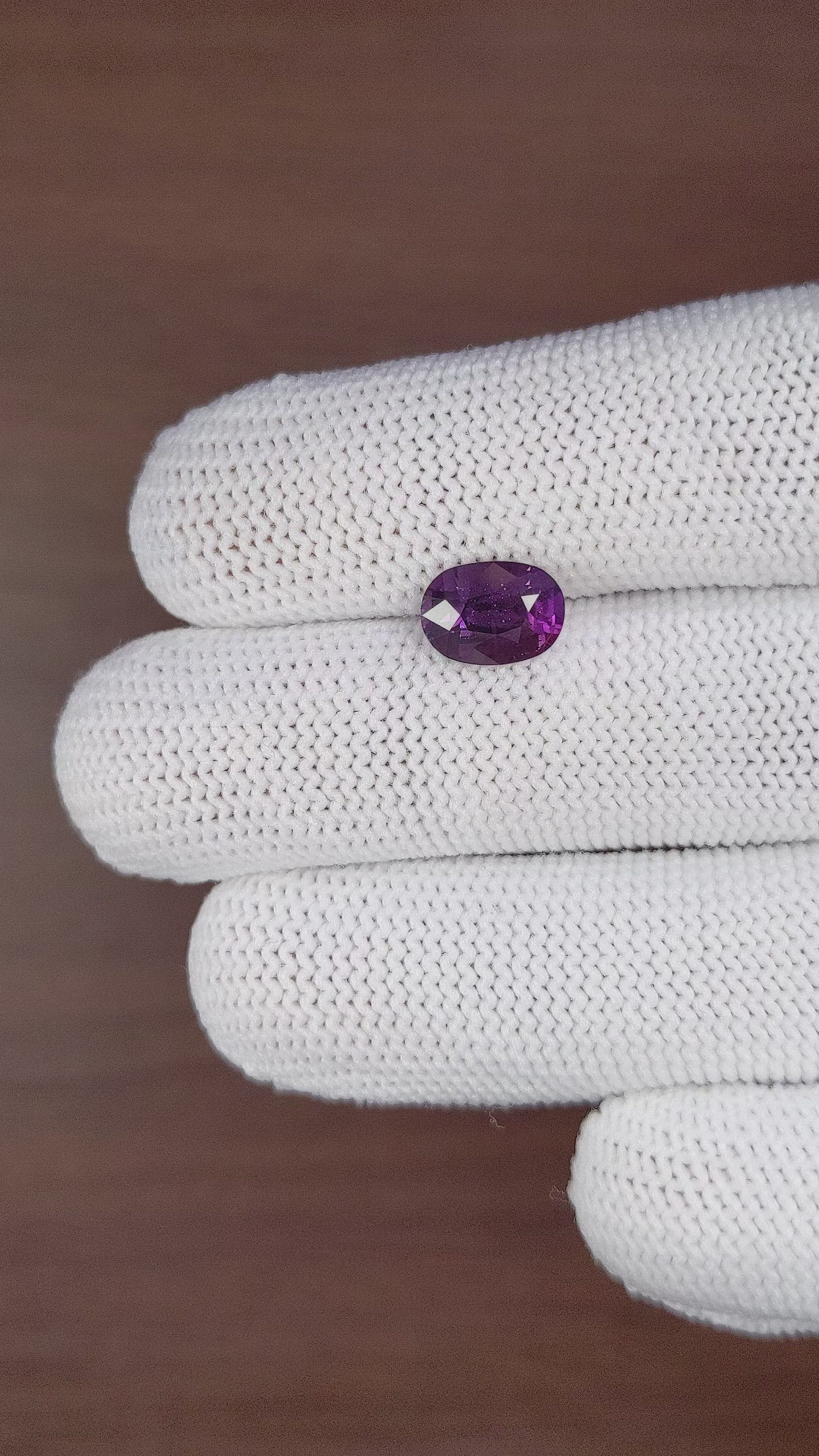 2.50 Ct. Purple Sapphire from Tanzania Size Video