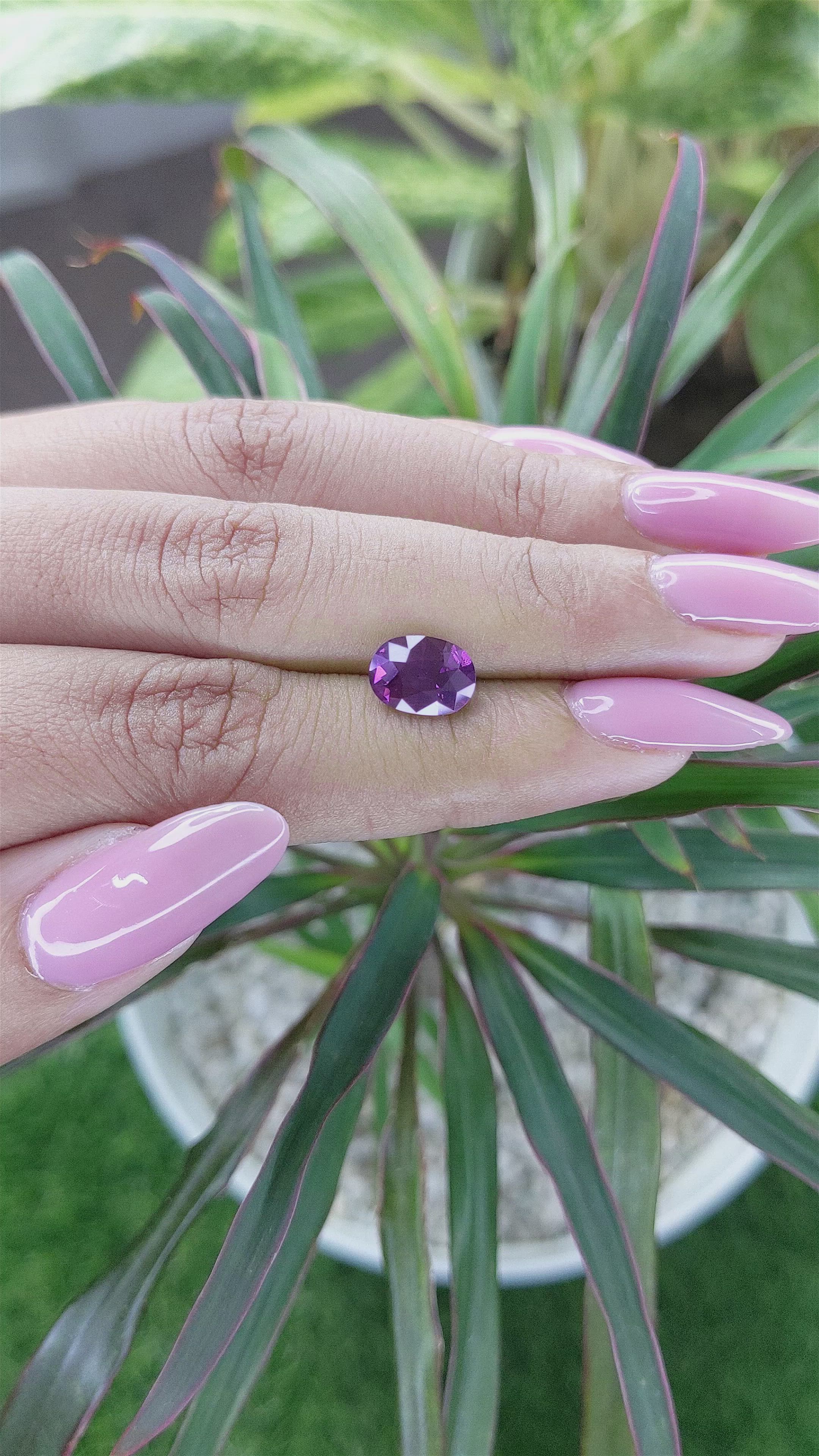 2.50 Ct. Purple Sapphire from Tanzania Size Video