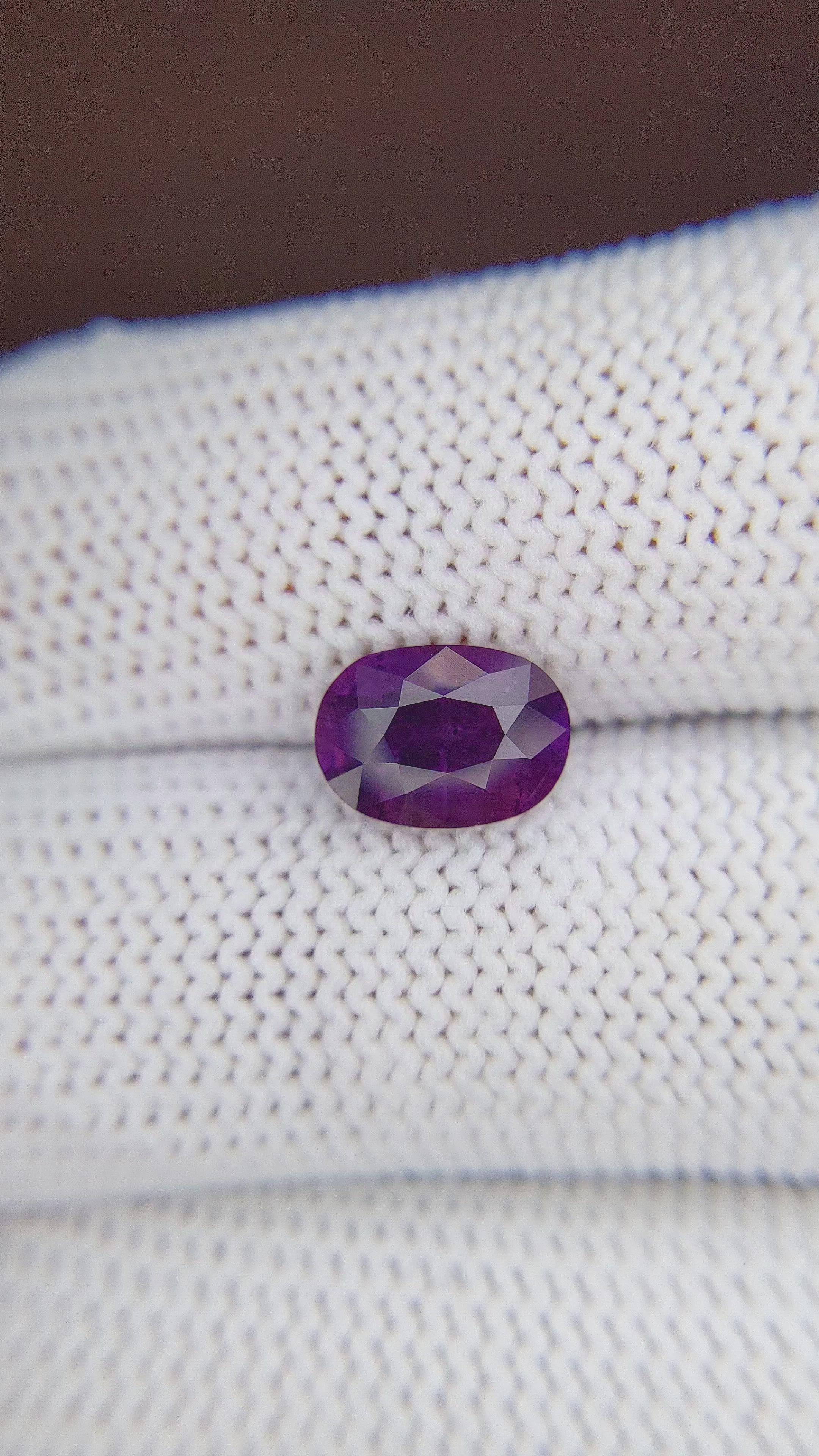 2.50 Ct. Purple Sapphire from Tanzania Size Video