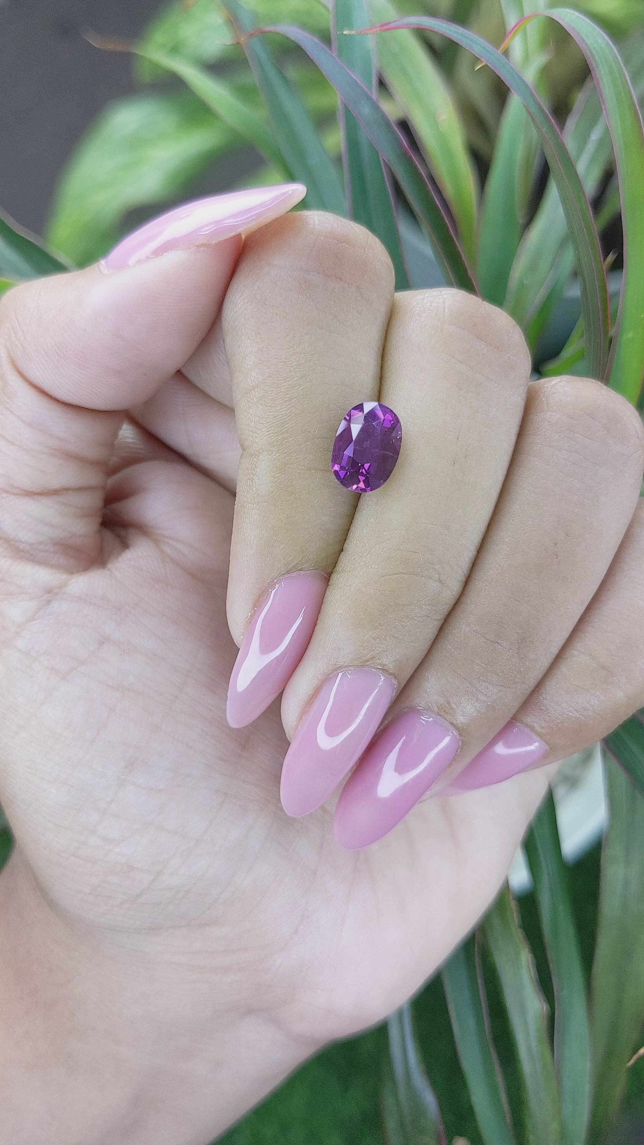 2.50 Ct. Purple Sapphire from Tanzania Size Video