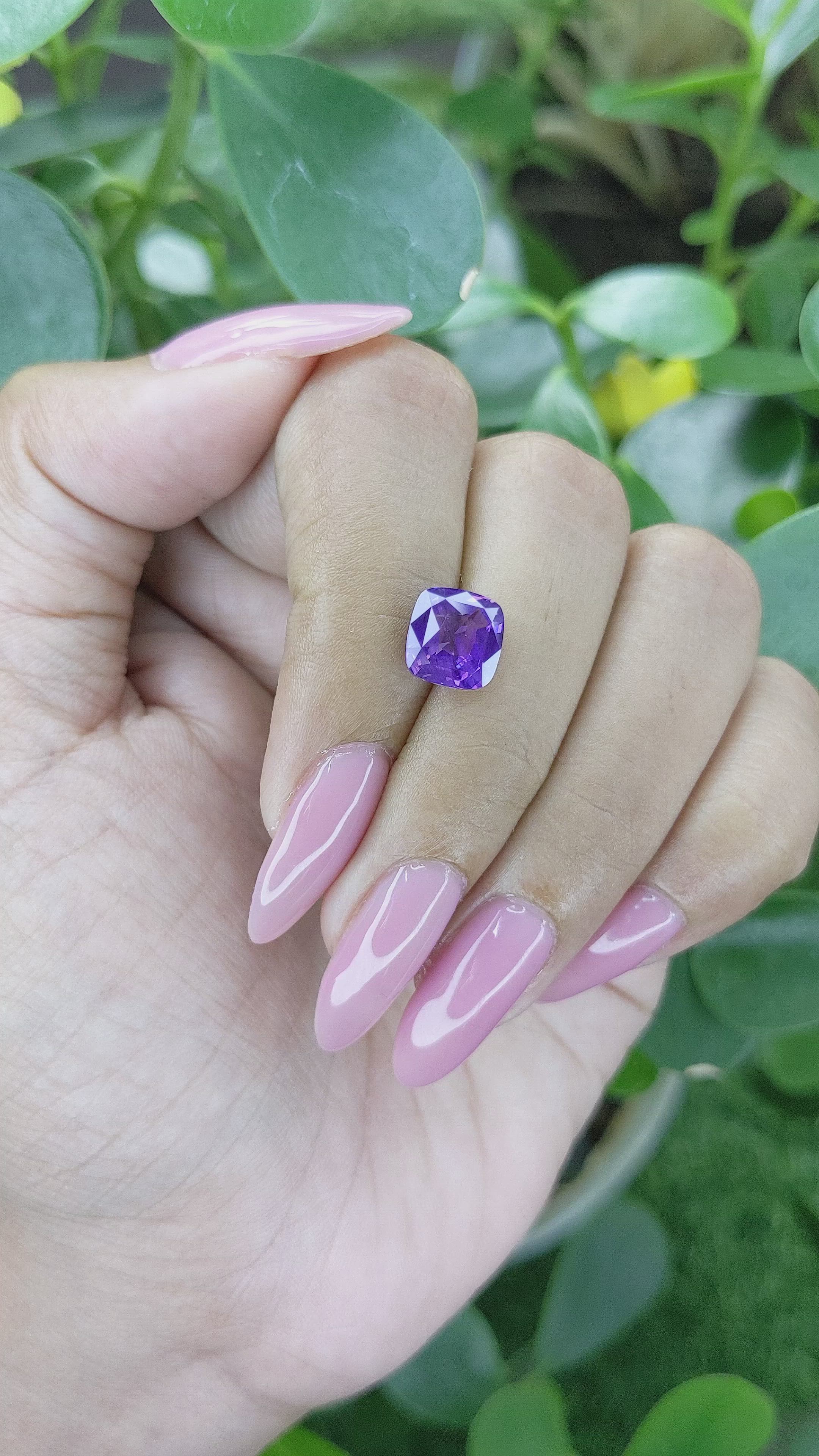 3.07 Ct. Bluish Purple Sapphire from Tanzania Size Video