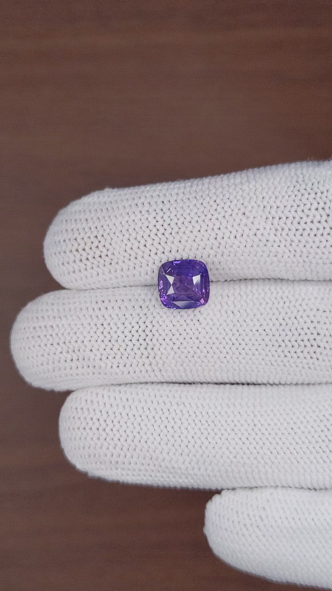 3.07 Ct. Bluish Purple Sapphire from Tanzania Size Video