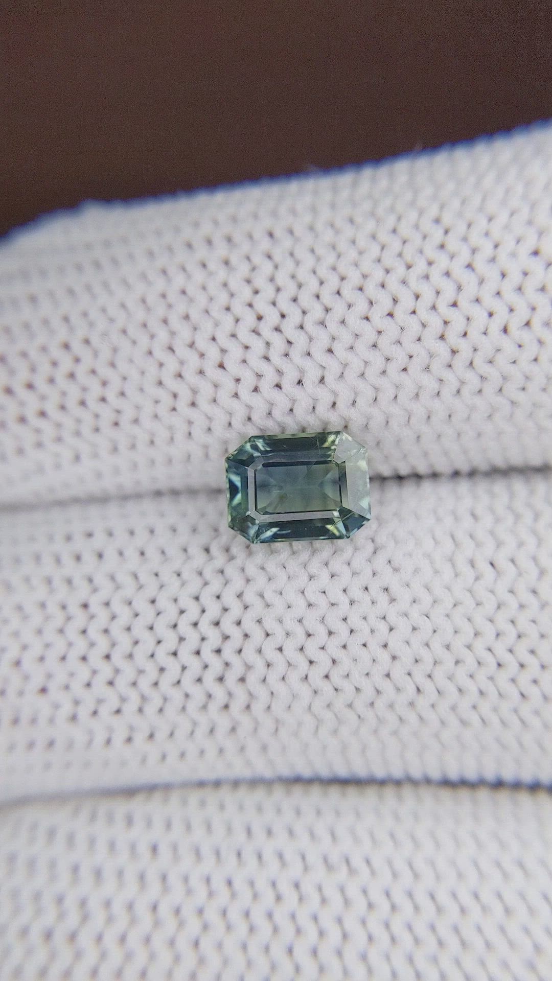 2.10 Ct. Bluish Green Sapphire from Tanzania Size Video