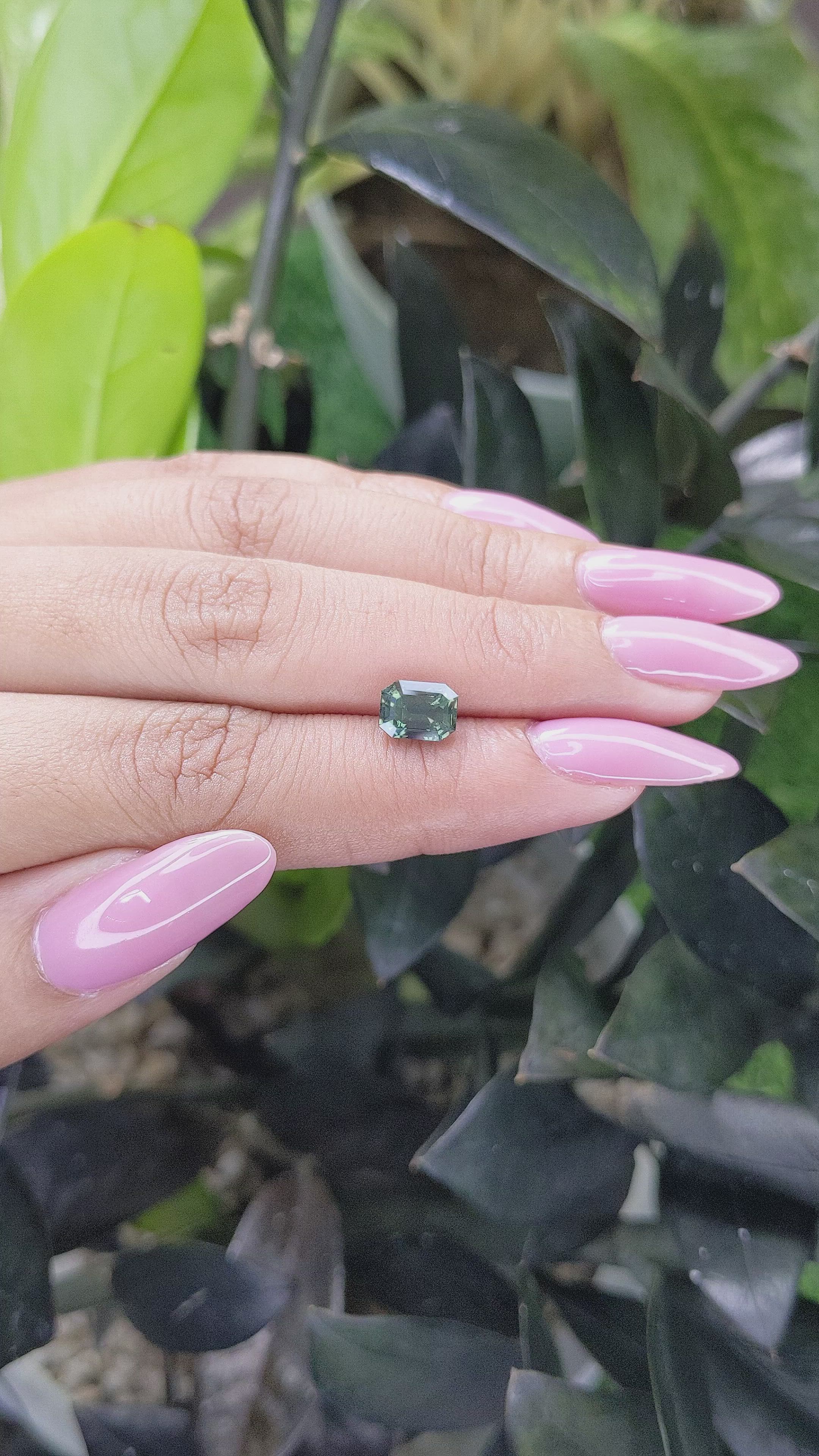 1.88 Ct. Green Sapphire from Tanzania Size Video