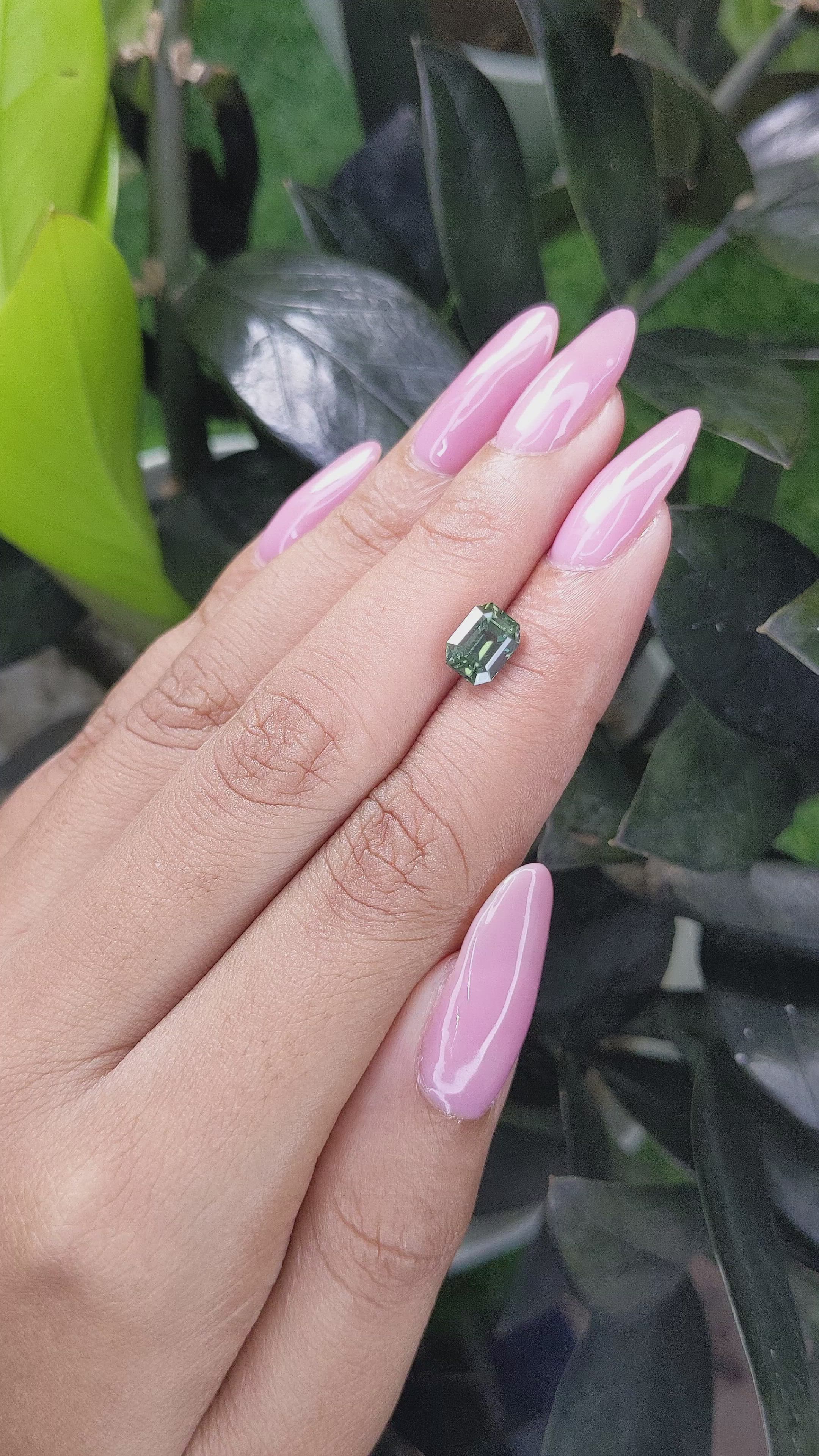 1.88 Ct. Green Sapphire from Tanzania Size Video