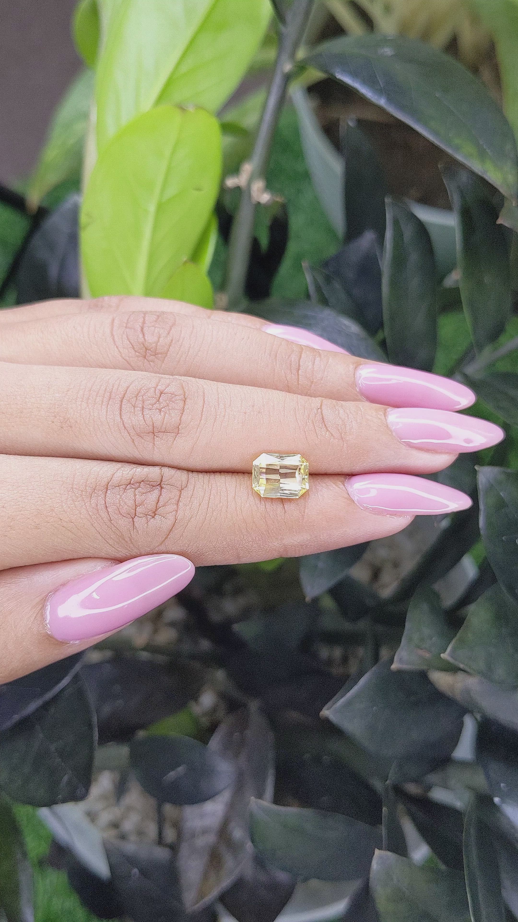 2.44 Ct. Yellow Sapphire from Tanzania Size Video